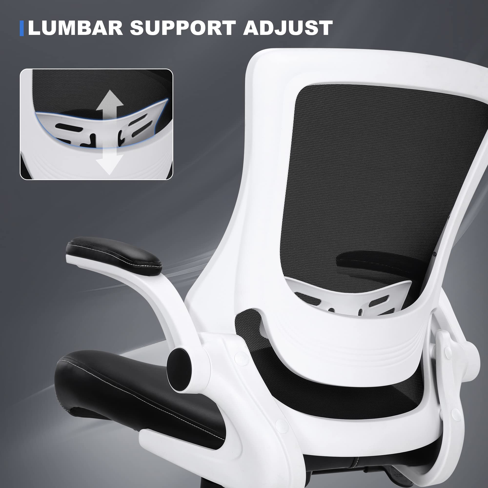 **Misolant Adjustable Drafting Chair - Ergonomic High Office Chair with Lumbar Support & Footrest for Standing Desks - Perfect for Artists, Architects & Home Office Workspaces**