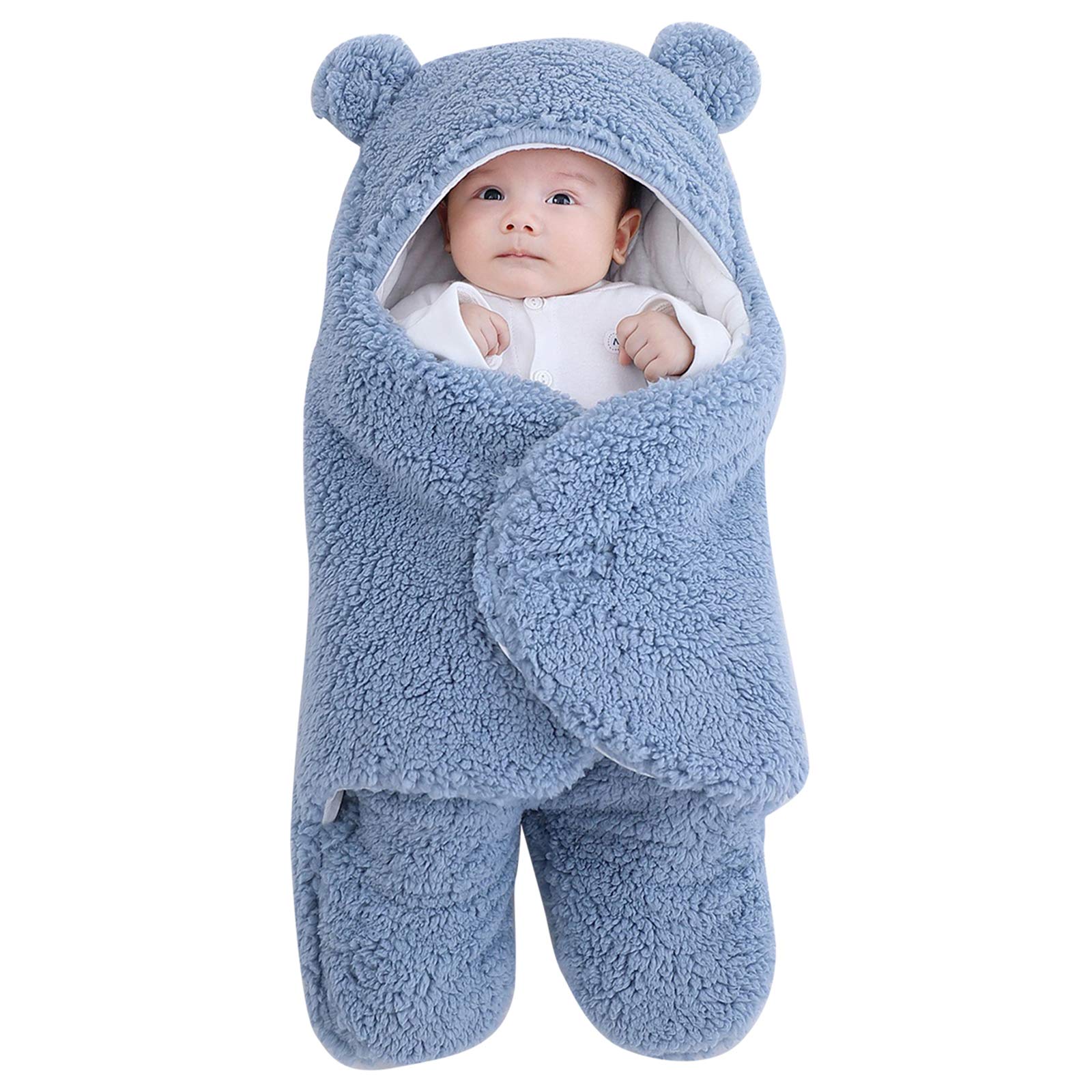 Petyoung Newborn Baby Swaddle Blanket - Soft & Warm Winter Fleece Sleeping Bag for Baby Boys & Girls - Perfect for Nursery, Travel & Bedtime Comfort
