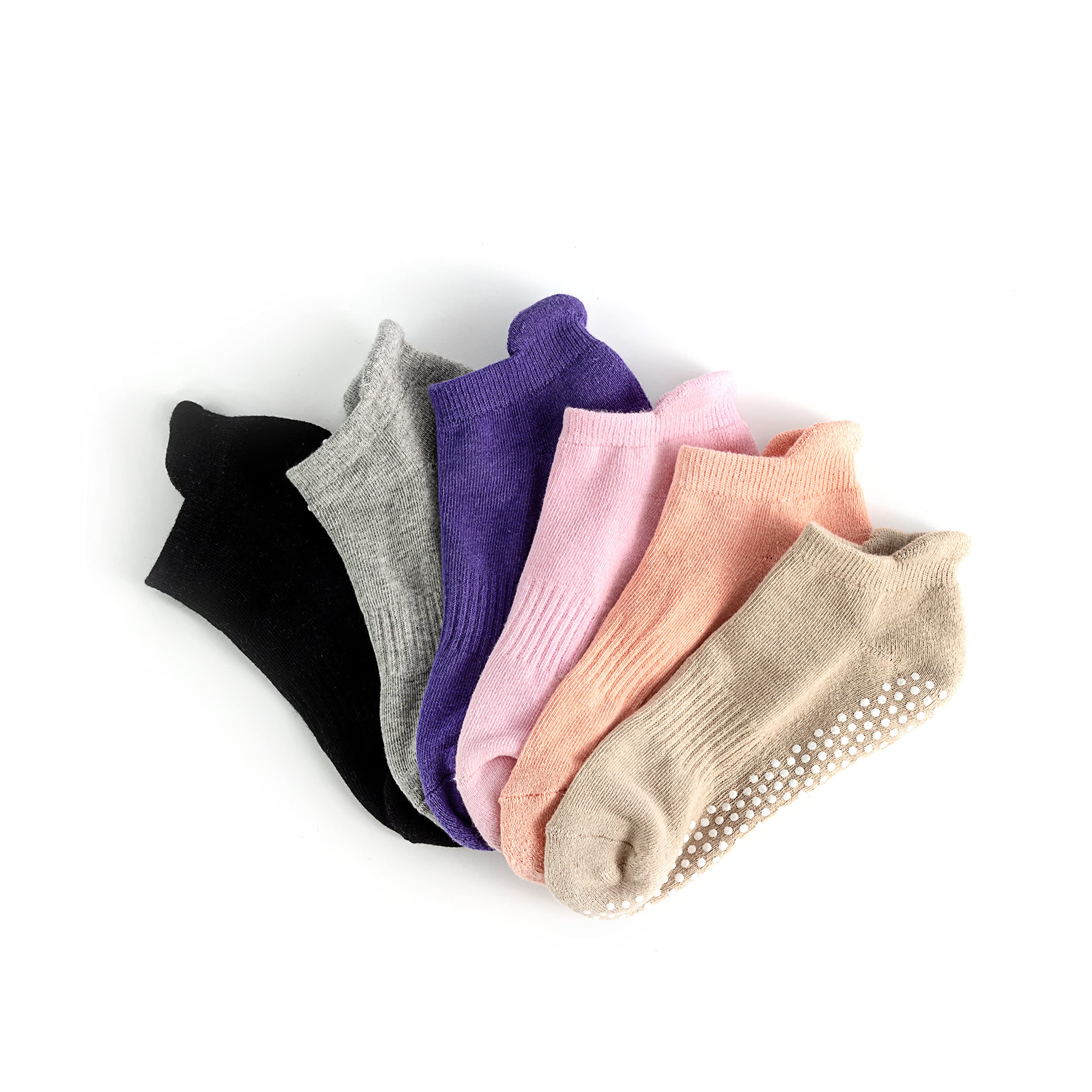 Non-Slip Pilates & Yoga Socks for Women - Grip Bottom Hospital Socks with Silicone Grippers - Perfect for Yoga, Pilates, Barre & Hospital Use
