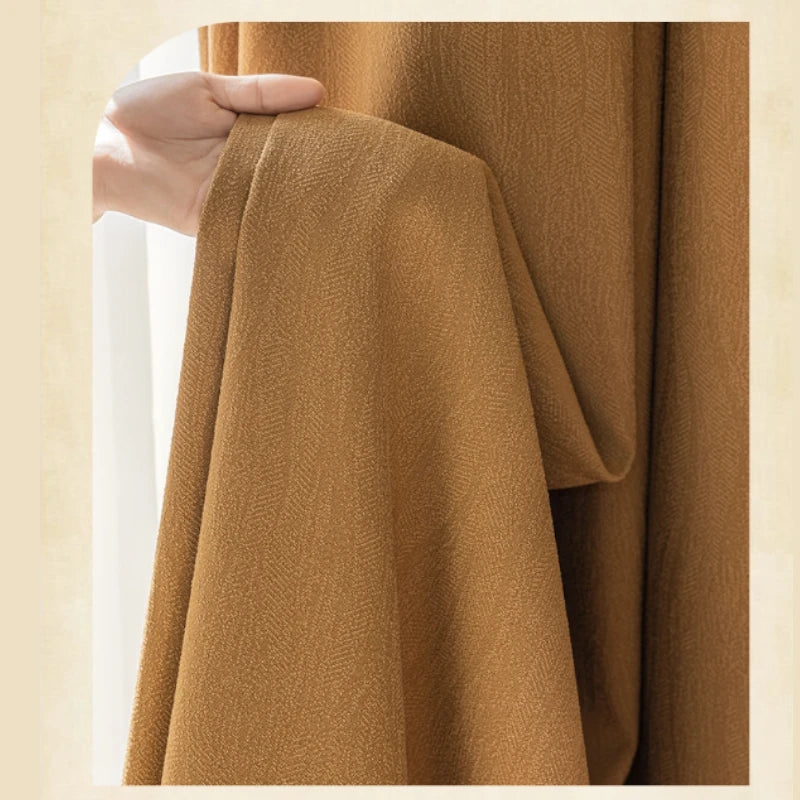 Claire Polyester Wavy Pattern Curtain Swatch - Elegant Window Treatment for Living Room, Bedroom & Home Decor