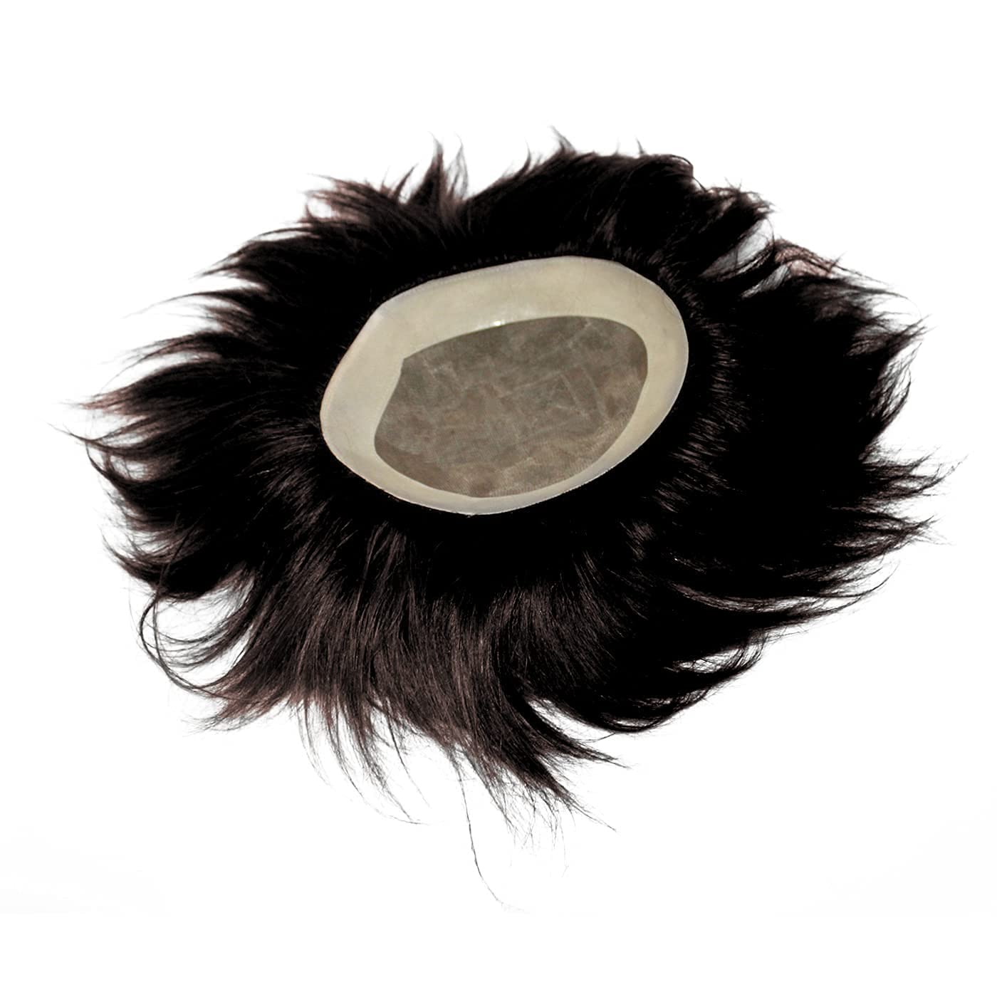 Majik Natural Looking Full Head Toupee for Men - 9x6 Brown Human Hair Wig with Free Brush, Tape & Clips - Perfect for Daily Wear, Hair Loss Solutions & Confidence Boosting