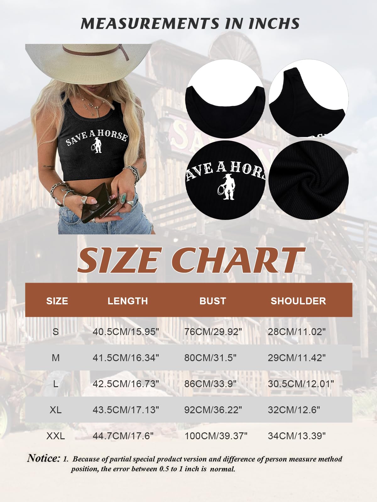Western Cowgirl Tank Tops for Women - Country Concert Outfits, Summer Sleeveless Crop Cami Shirts | Perfect for Music Festivals, Rodeos & Casual Western Style