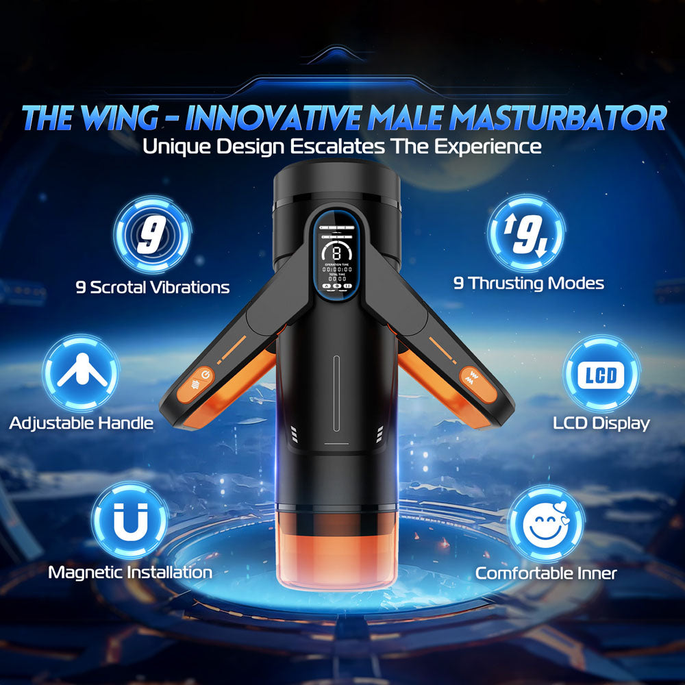 CyberSkin The Wing - Automatic Male Masturbator with Vibration & Stroking Technology - Perfect for Solo Pleasure & Discreet Adult Play
