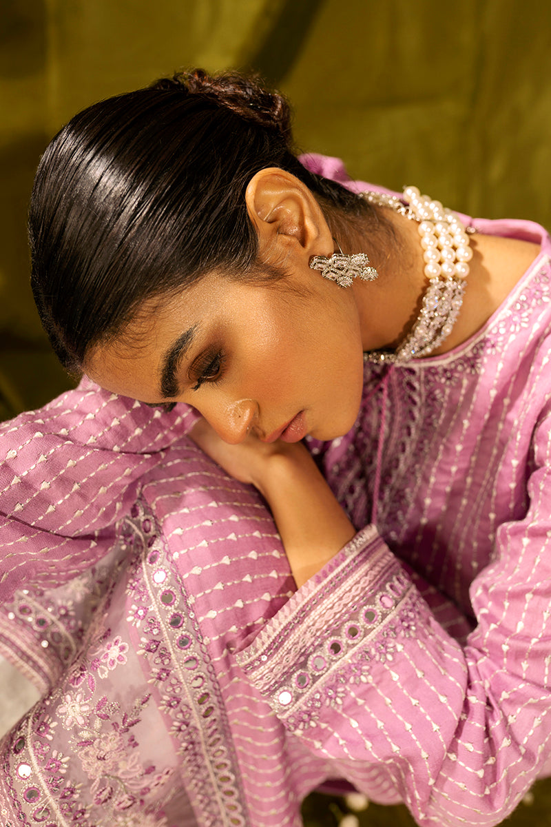 Lilac Fusion 2-Piece Set (Shirt & Dupatta) - Elegant Ethnic Outfit for Women | Perfect for Weddings, Parties & Festive Occasions