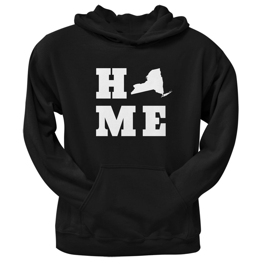 New York Home Black Adult Hoodie - Cozy & Stylish Pullover for Men & Women - Perfect for Casual Wear, Street Fashion & Cold Weather