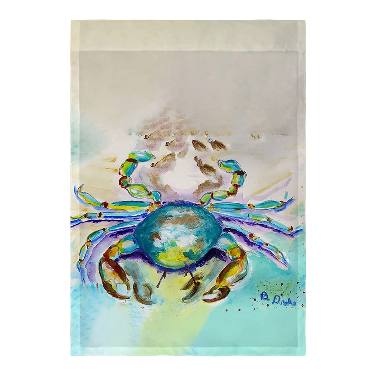 Betsy Drake FL1145 12.5 x 18 Inch Alaskan Crab Flag - Durable Outdoor Decorative Flag for Patio, Garden, and Beach Decor