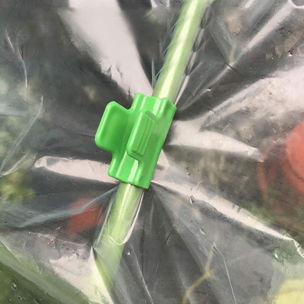 24Pcs Greenhouse Film Clips - Heavy Duty Plastic Clamps for 11mm Tubes - Secure Greenhouse Cover & Frame - Gardening Accessories for DIY Greenhouse, Tunnel, and Plant Protection (Great for Home Garden & Farm Use)