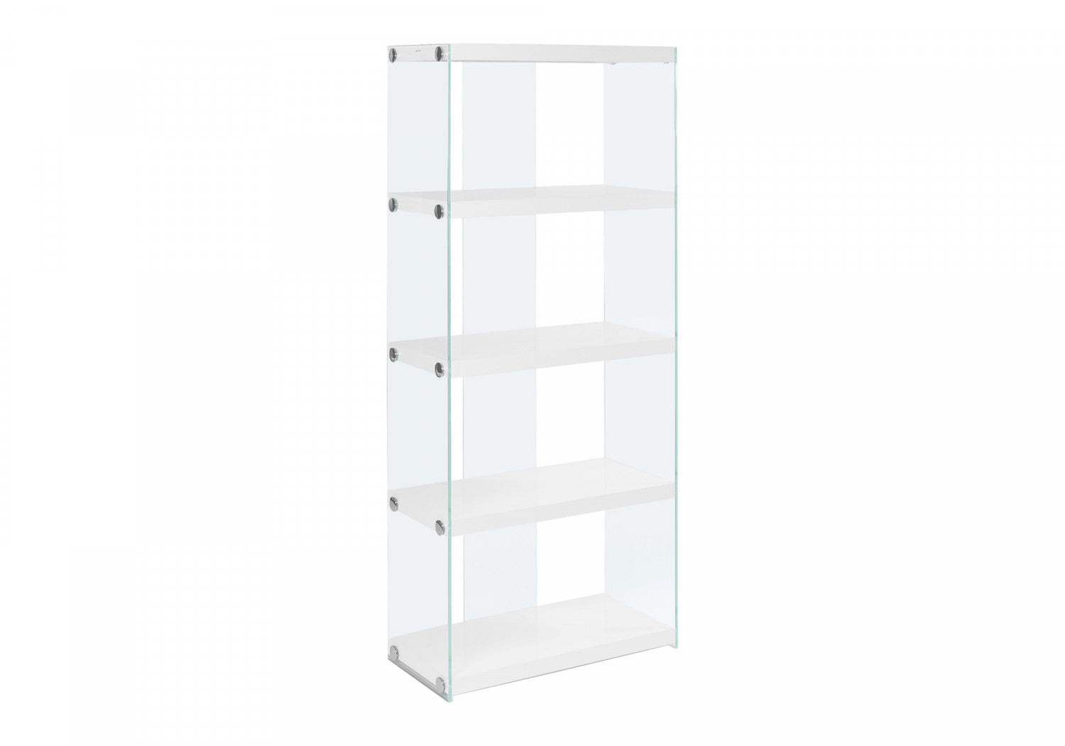 Modern White Rilka Bookcase - 5-Tier Wooden Bookshelf for Home Office, Living Room & Bedroom Storage - Stylish & Durable Furniture for Organizing Books, Decor & Essentials