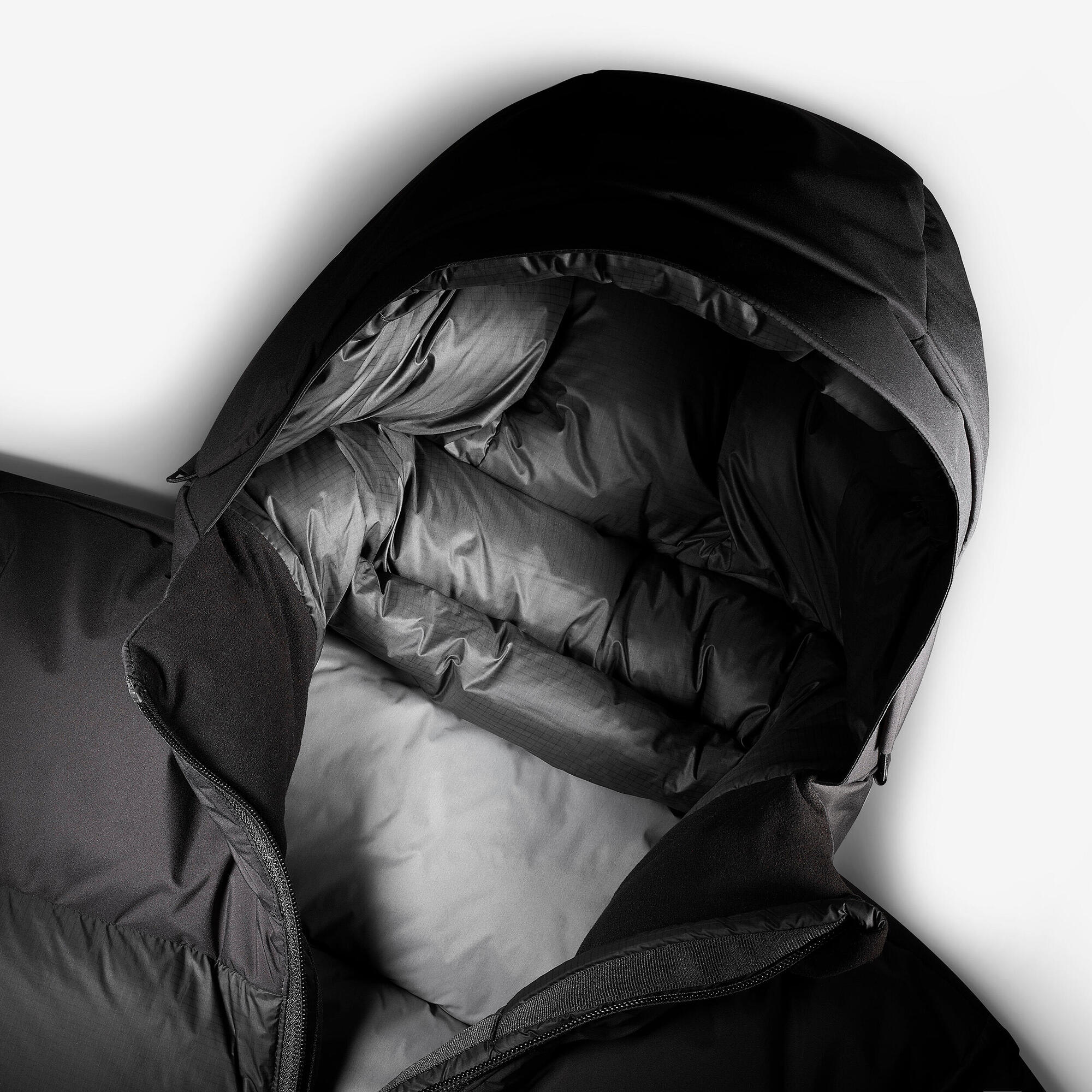 Forclaz Men's MT900 Hooded Down Puffer Jacket - Lightweight Winter Coat, Waterproof & Windproof, Warm Insulated Outdoor Jacket for Hiking, Skiing, and Cold Weather Activities