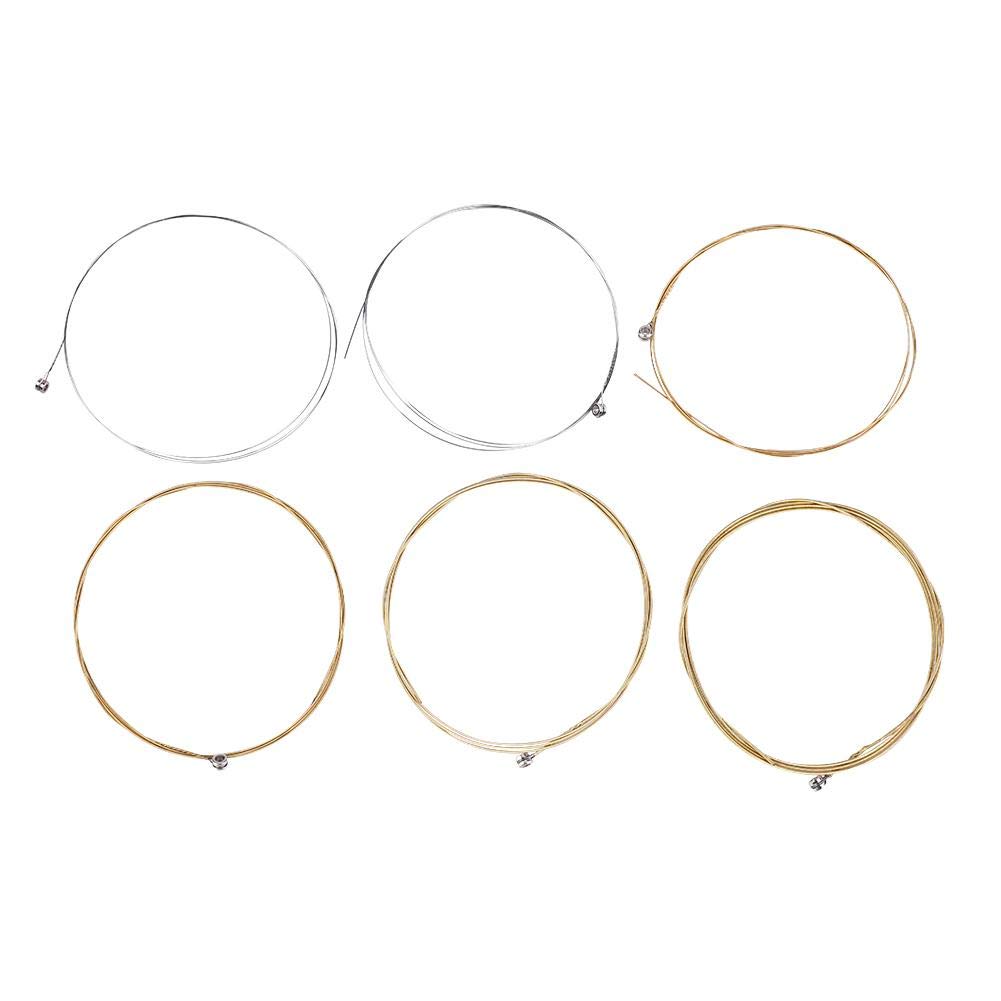 **01 Guitar Strings Replacement Set - 6Pcs Acoustic Stainless Steel Strings for Classic & Folk Guitar | Beginner-Friendly | Perfect for Practice, Performances & Studio Recording**