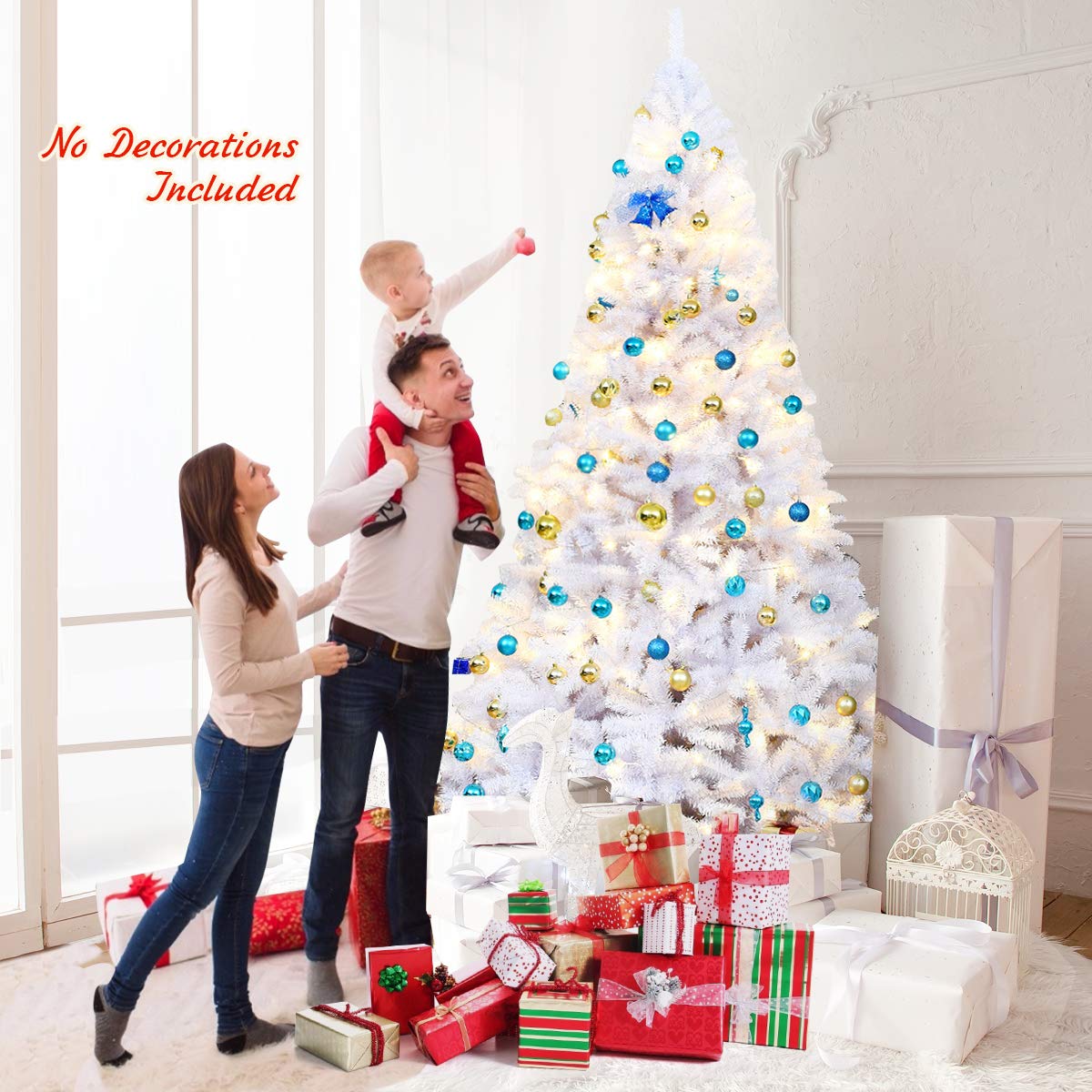 9 FT Classic Pine Artificial Christmas Tree - Hinged PVC with Metal Stand for Indoor & Outdoor Holiday Decor | Easy Assembly for Home, Office & Party Decorations