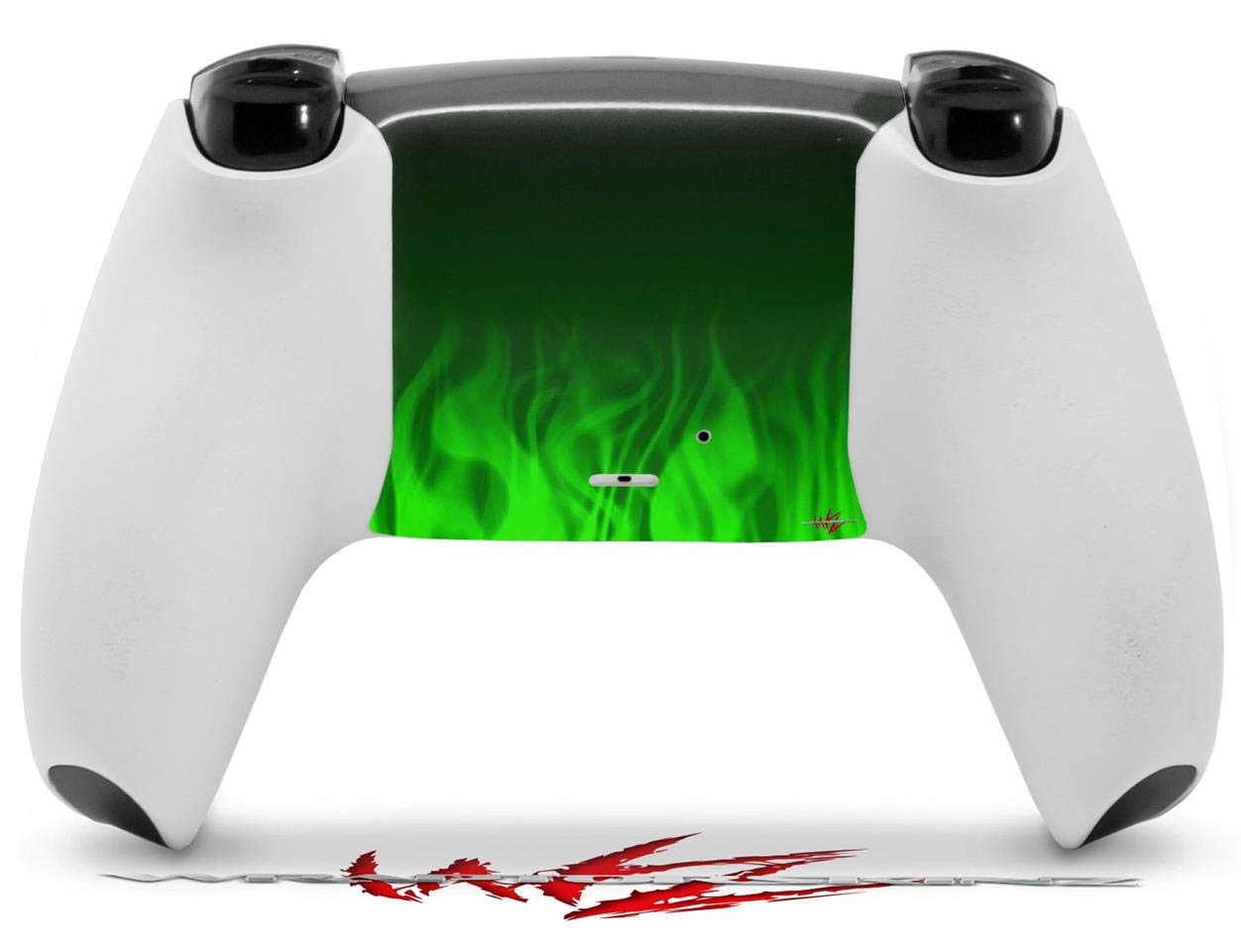 PS5 DualSense Controller Skin Wrap - Fire Green for Gaming & Protection