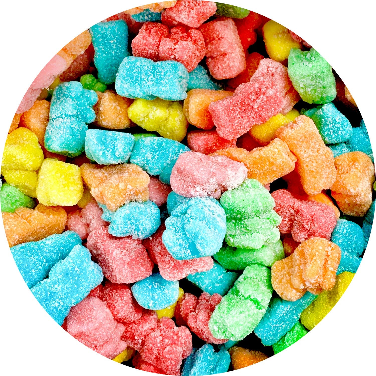 Jovy Gummy Neon Bears Candy - 5 Pound Bulk Bag | Sour & Sweet Chewy Bears for Parties, Movie Nights & Snacking