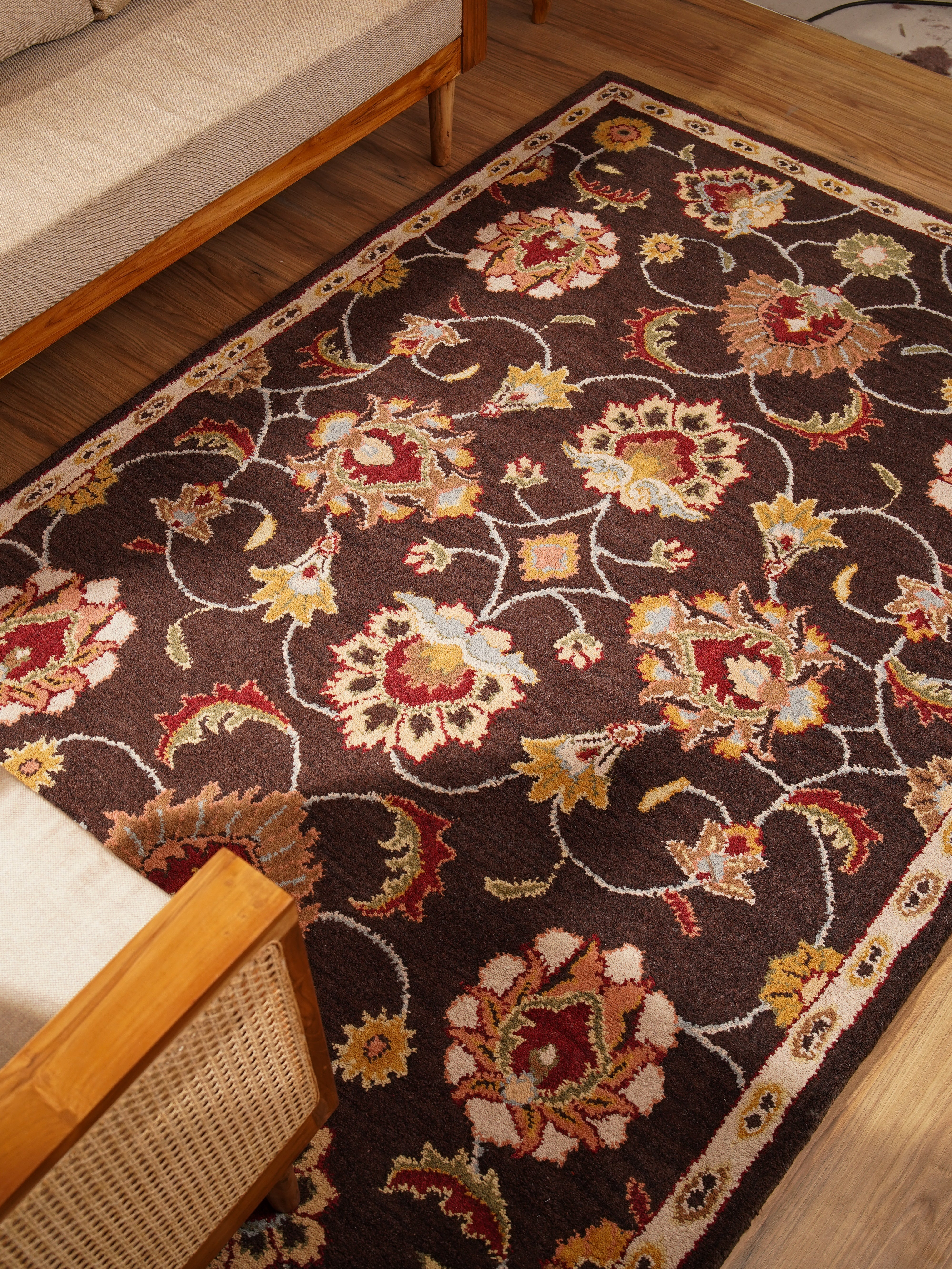 Baluchi Hand Tufted Rug - Authentic Afghan Wool Carpet for Living Room, Bedroom & Home Decor | Soft & Durable Traditional Oriental Area Rug