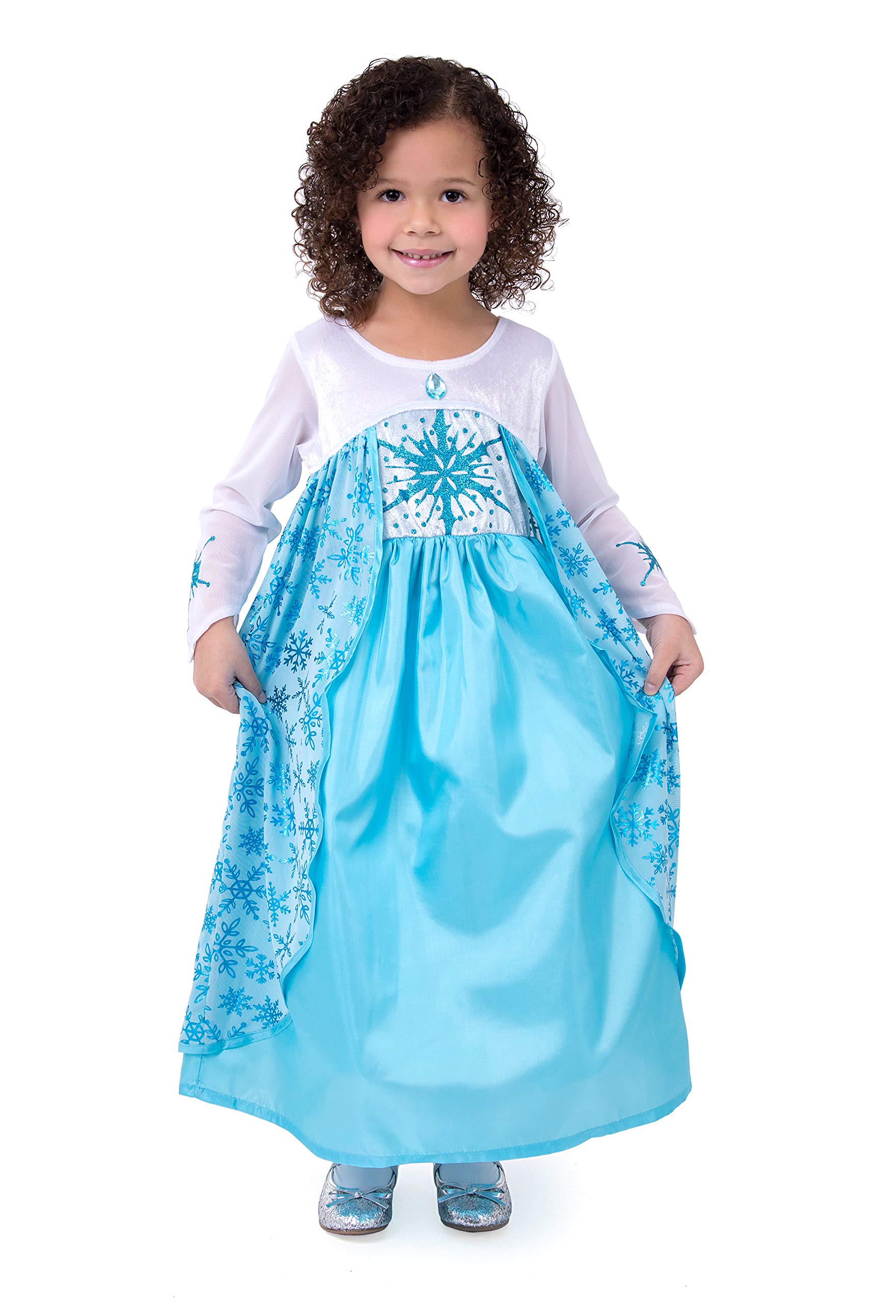 Little Adventures Ice Princess Dress Up Costume for Girls - Machine Washable Pretend Play & Party Outfit (No Glitter) - Perfect for Birthday Parties, Halloween & Dress-Up Play