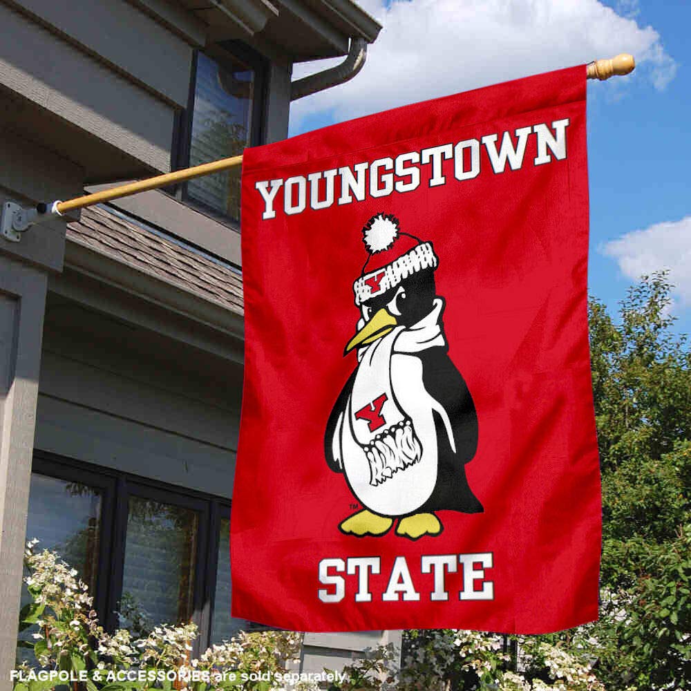 Youngstown State University Banner House Flag - Double Sided College Sports Decor for Porch, Yard, and Game Day Tailgating