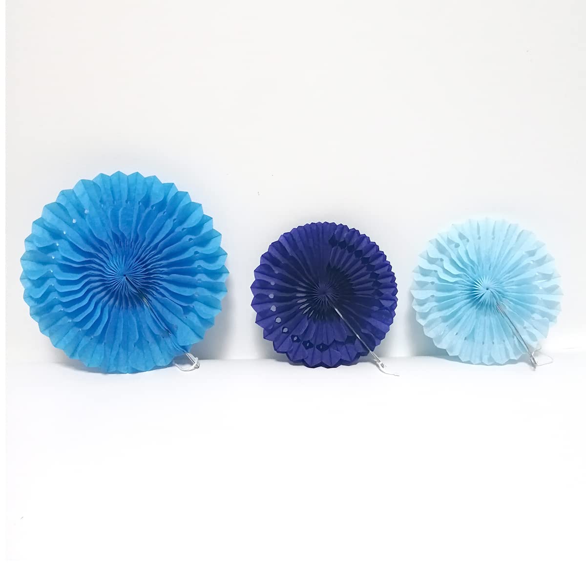 15-Piece Honeycomb Tissue Paper Pom Poms & Decorative Hanging Fans - 4