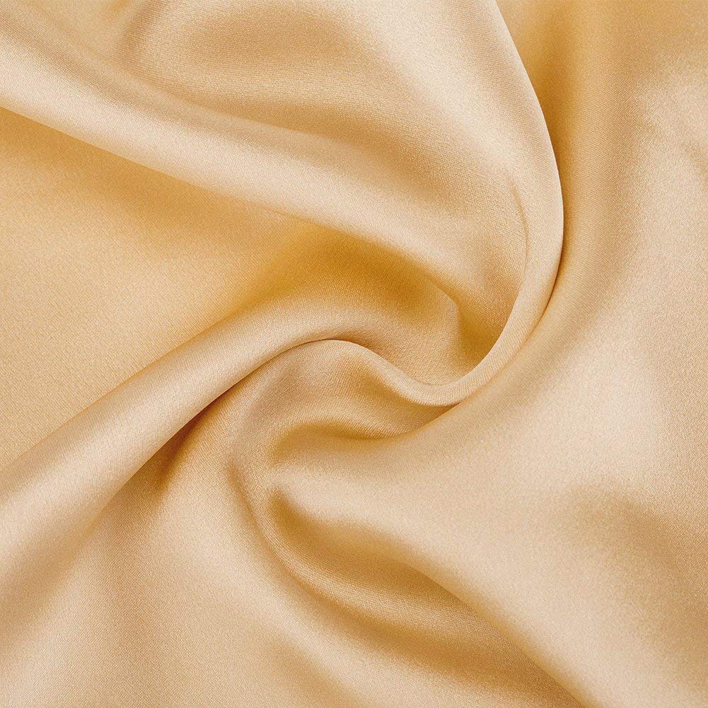 Luxury Satin Pillowcase for Hair and Skin - 2 Pack Super Soft Cooling Pillow Covers (20x60 Inches) with Envelope Closure - Gold - Perfect for Beauty Sleep, Hair Care, and Skin Protection