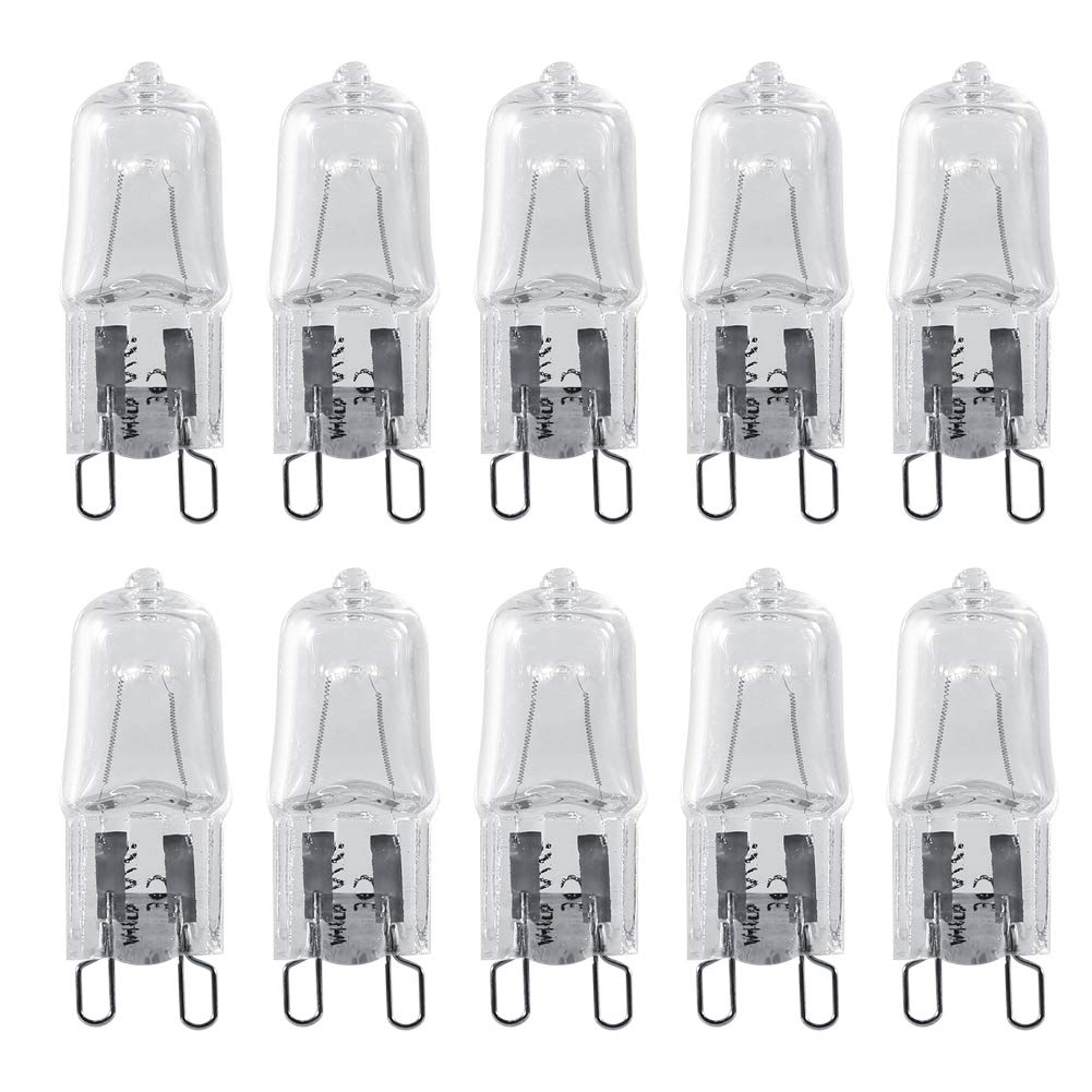 G9 LED Bulbs 40W Soft White Light (10-Pack) - 120V Energy Efficient Halogen Replacement Bulbs for Home Lighting, Warm White Bright Light - Perfect for Chandeliers, Lamps & Decorative Fixtures