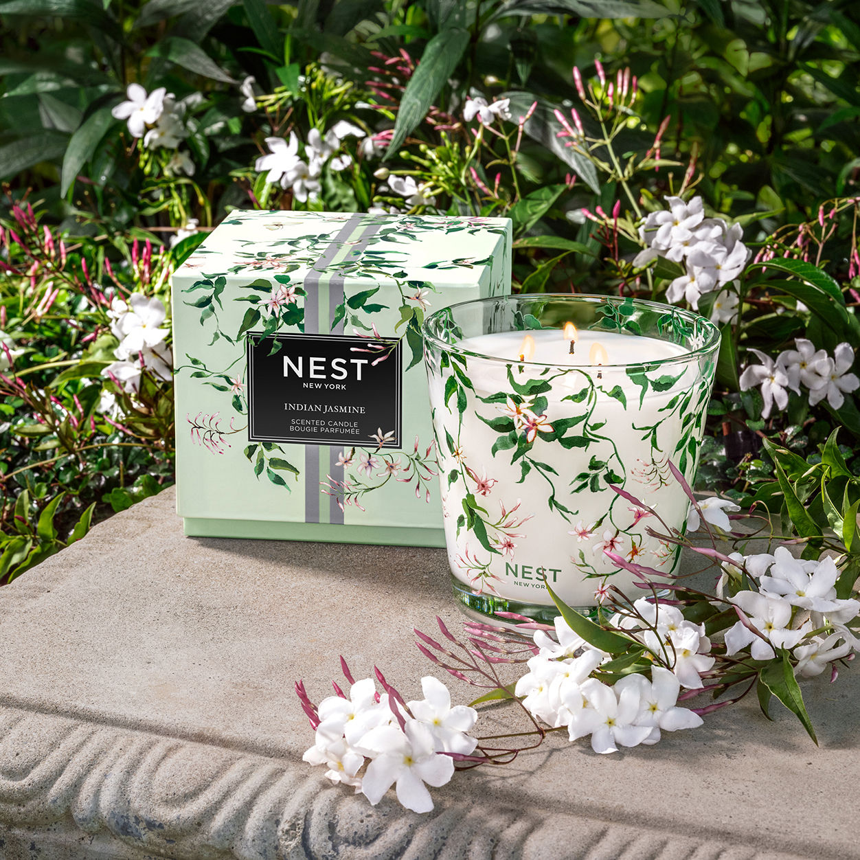 Premium Indian Jasmine Scented Candle - Long-Lasting Aromatherapy for Relaxation, Meditation & Home Decor | Perfect for Bedroom, Bathroom & Yoga Studio
