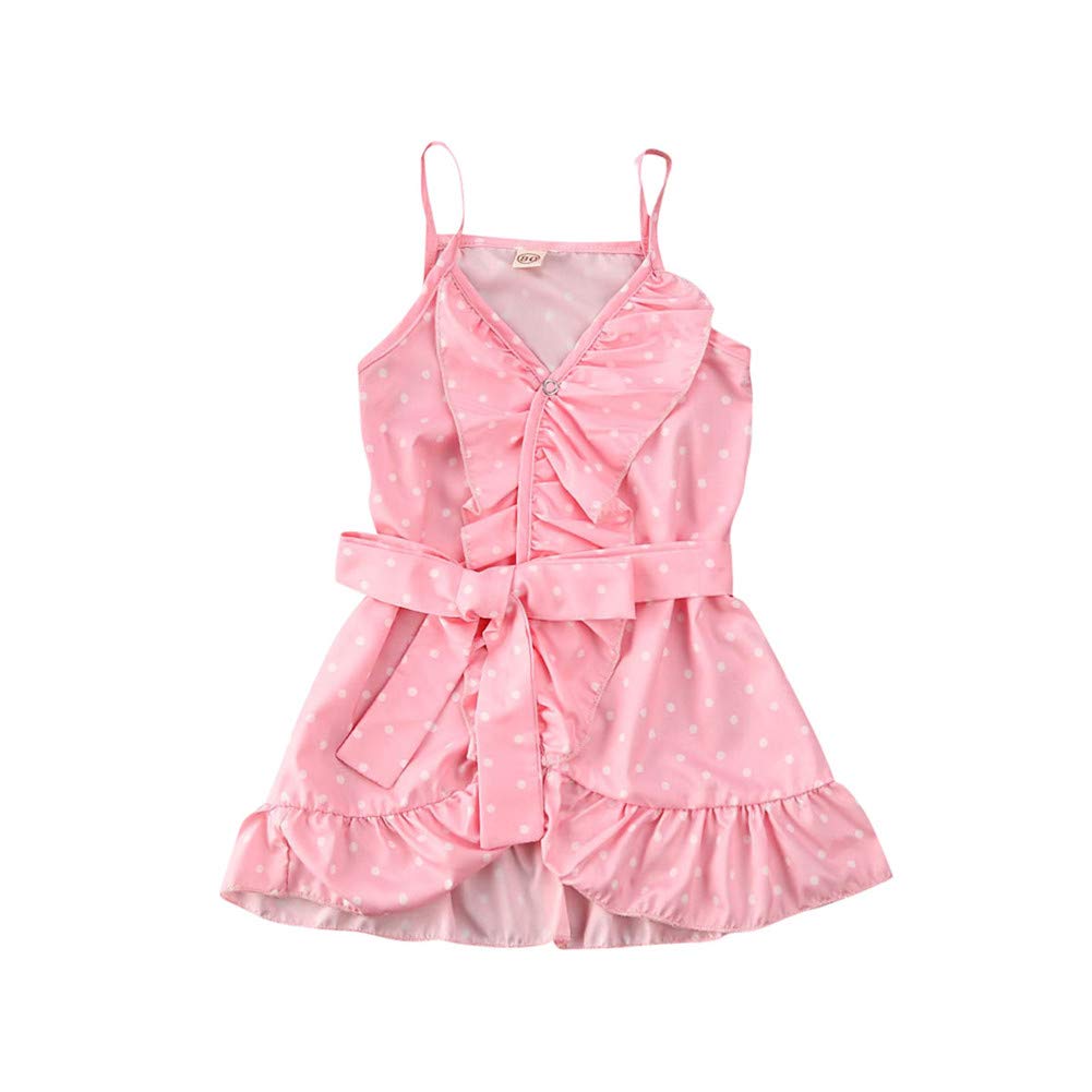 Newborn Baby Girl Cotton Polka Dot Ruffle Dress - Summer Outfit Set for Infants | Perfect for Photoshoots, Parties & Special Occasions