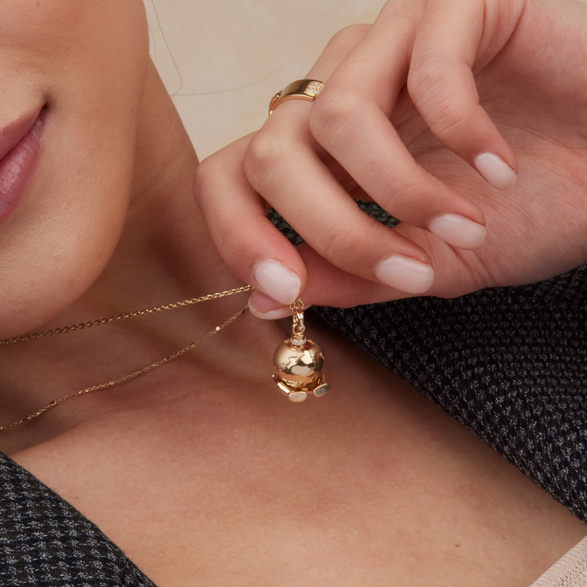 The World Is Yours Pendant Necklace - Inspirational Jewelry Gift for Women & Men - Perfect for Graduation, Anniversary & Motivational Gifts