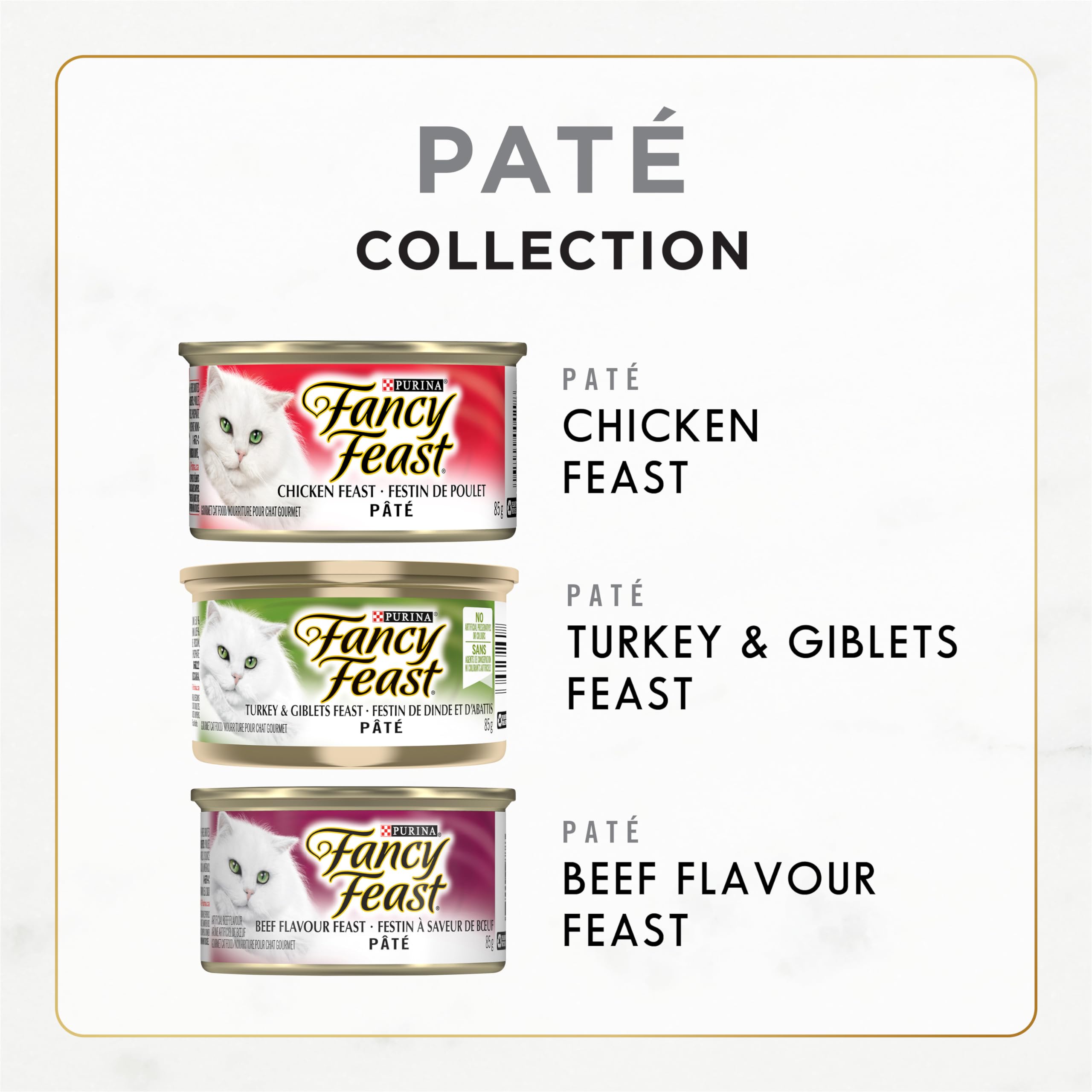 Fancy Feast Deli Supper Wet Cat Food Pate Variety Pack - 3 Flavor Mix (12 x 85g Cans) | Gourmet Meals for Adult Cats | Perfect for Special Occasions & Daily Treats