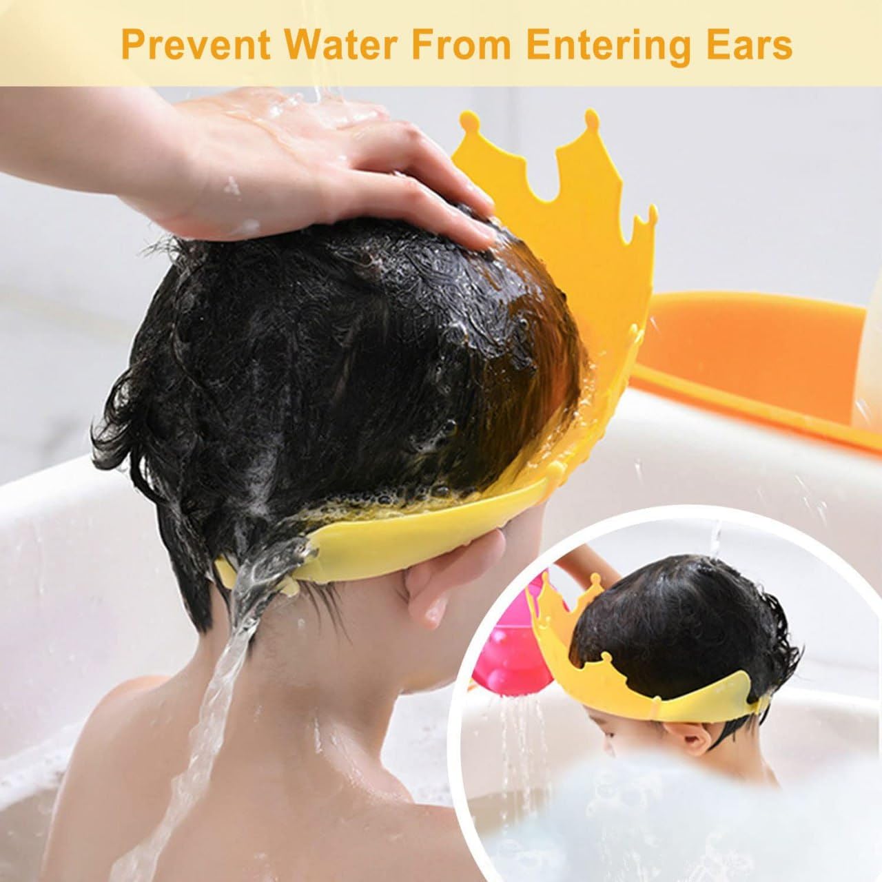 Soft Adjustable Baby Shower Cap - Waterproof Bath Visor for Toddler & Kids Hair Washing Protection | Perfect for Bath Time, Spa Day & Sensitive Skin Care