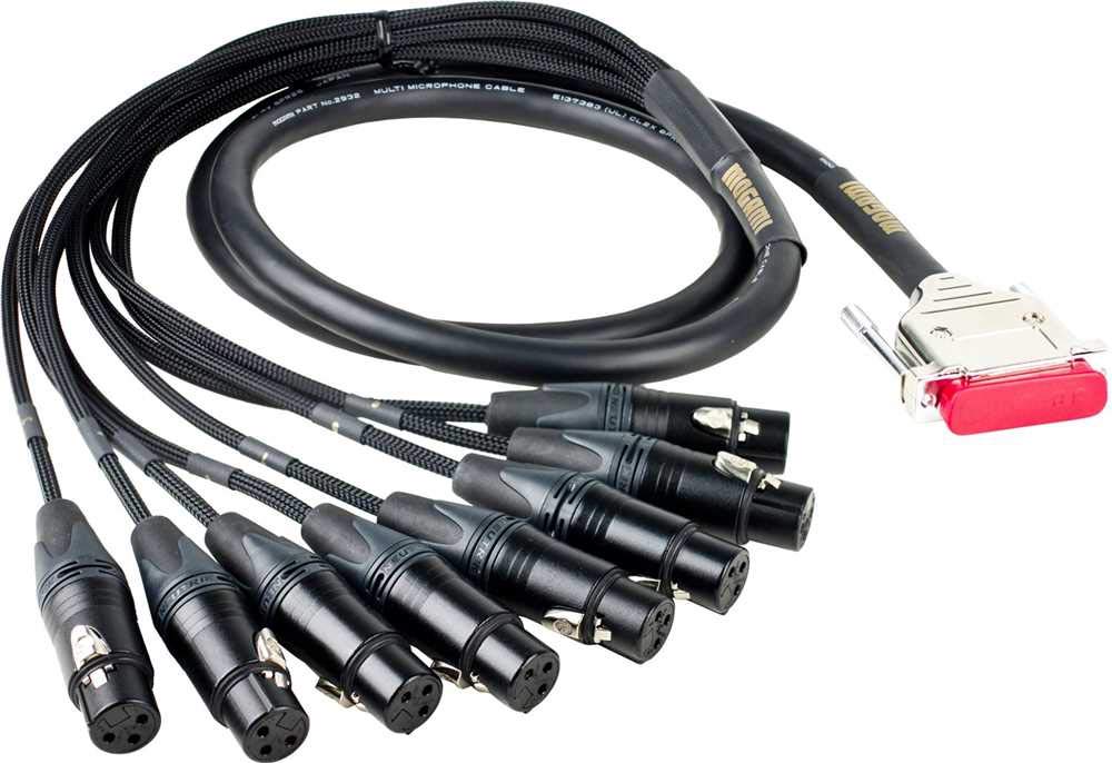Mogami Gold DB25 to XLRF 8-Channel Analog Audio Interface Cable - 50 Feet for Professional Studio Recording & Live Sound Equipment