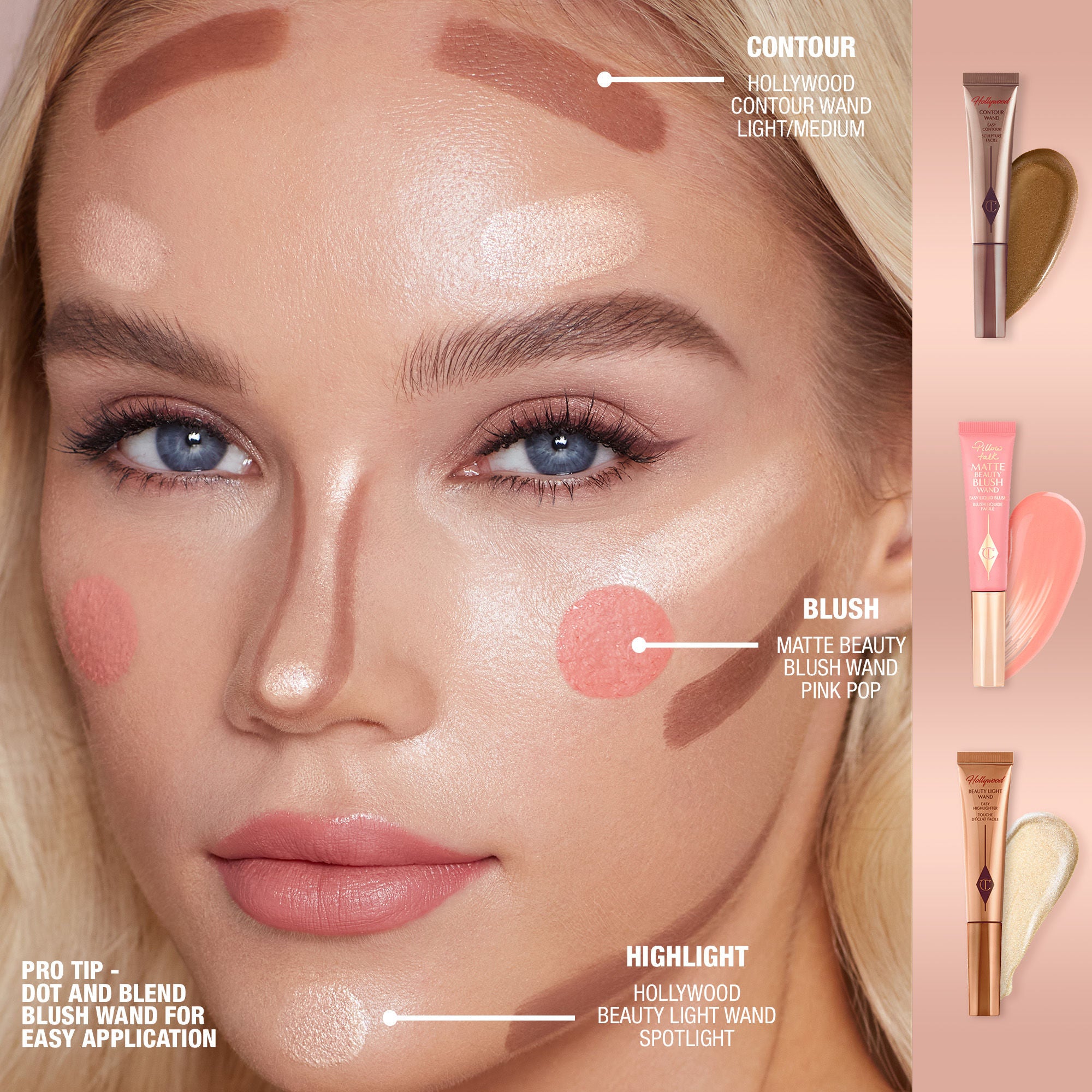 Hollywood Contour Wand - Professional Makeup Contouring Stick for Face Sculpting & Highlighting | Perfect for Everyday Makeup & Special Occasions