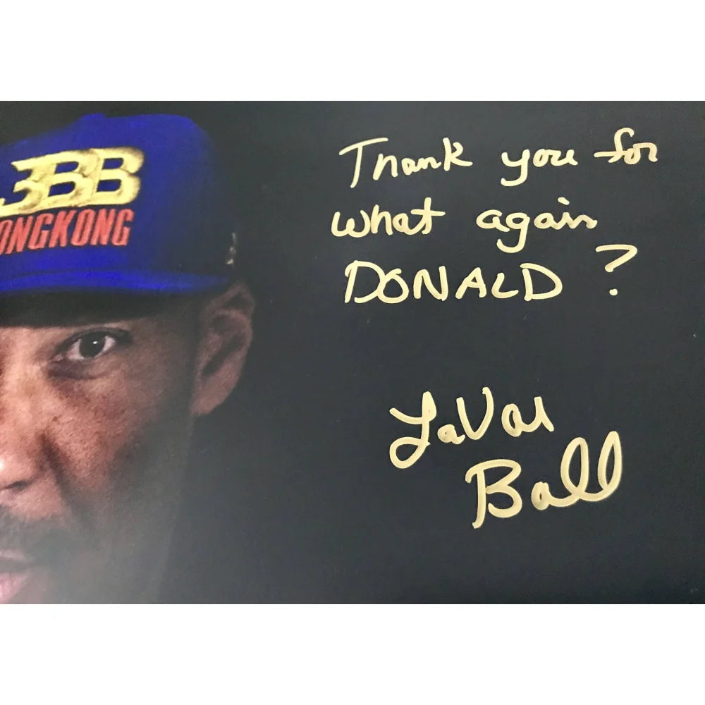 Lavar Ball Hand Signed 16x20 Photo with Inscription #D/65 COA Autograph - Authentic Collectible Basketball Memorabilia for Fans & Sports Enthusiasts