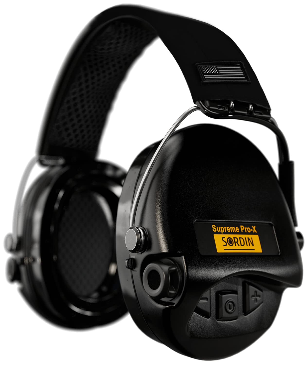 Sordin Supreme Pro-X Electronic Ear Protection for Hunting & Shooting - Active Noise Cancelling Headphones with US Headband & Gel Kits - Perfect for Range Training, Outdoor Sports & Industrial Safety