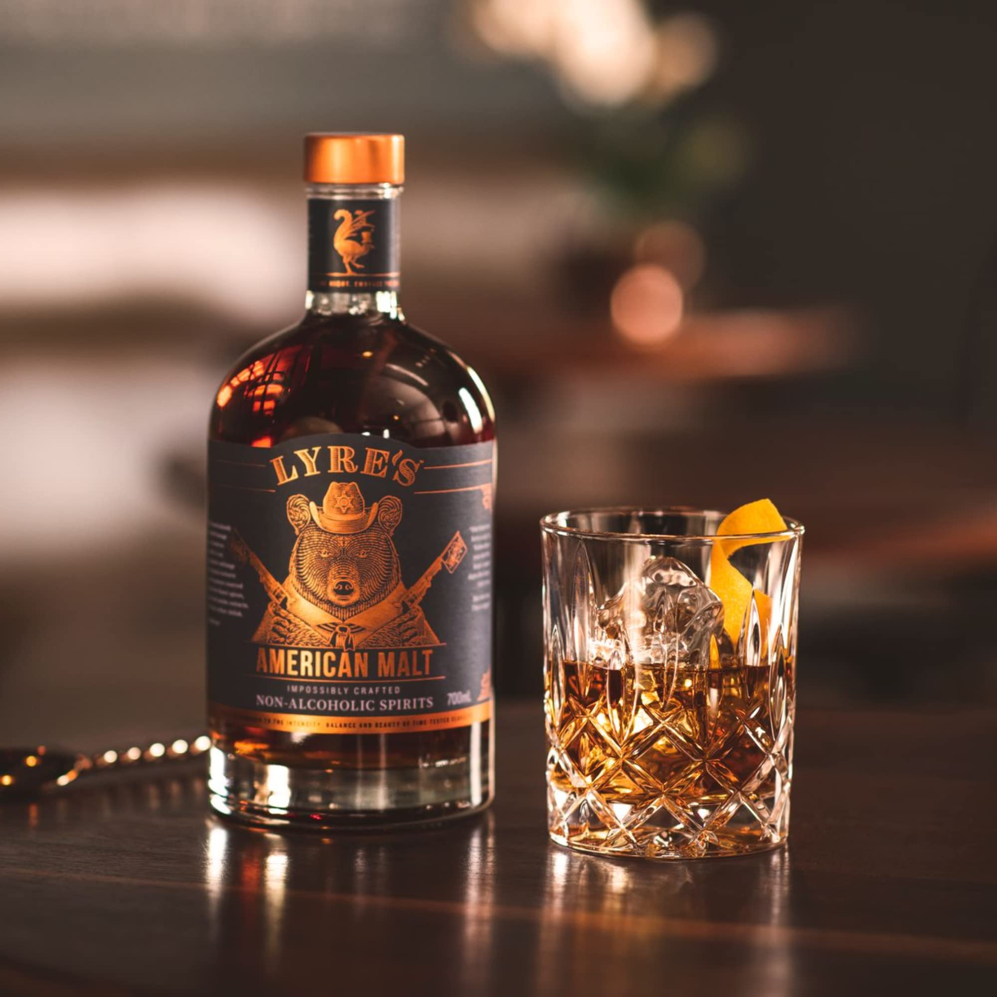 Lyre's Non-Alcoholic Coffee Royale Gift Set (2 Bottles) - Coffee Originale Liqueur Style & American Malt Bourbon Style - Award Winning Alcohol-Free Spirits - 23.7 Fl Oz - Perfect for Mocktails, Sober Celebrations & Thoughtful Gifts