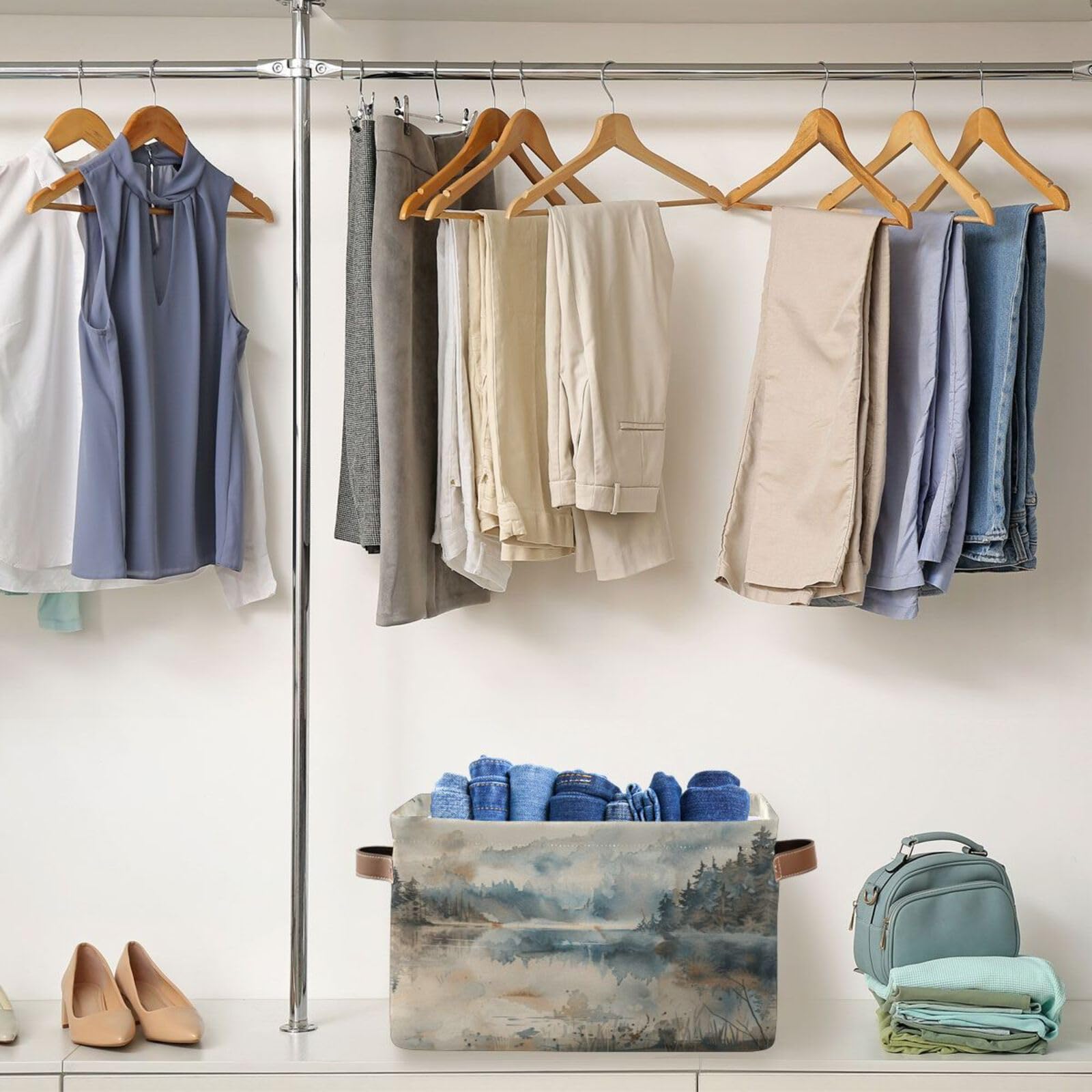 Large Fabric Storage Bins with Handles - Closet & Shelf Organizers for Clothes, Toys | Home Decor