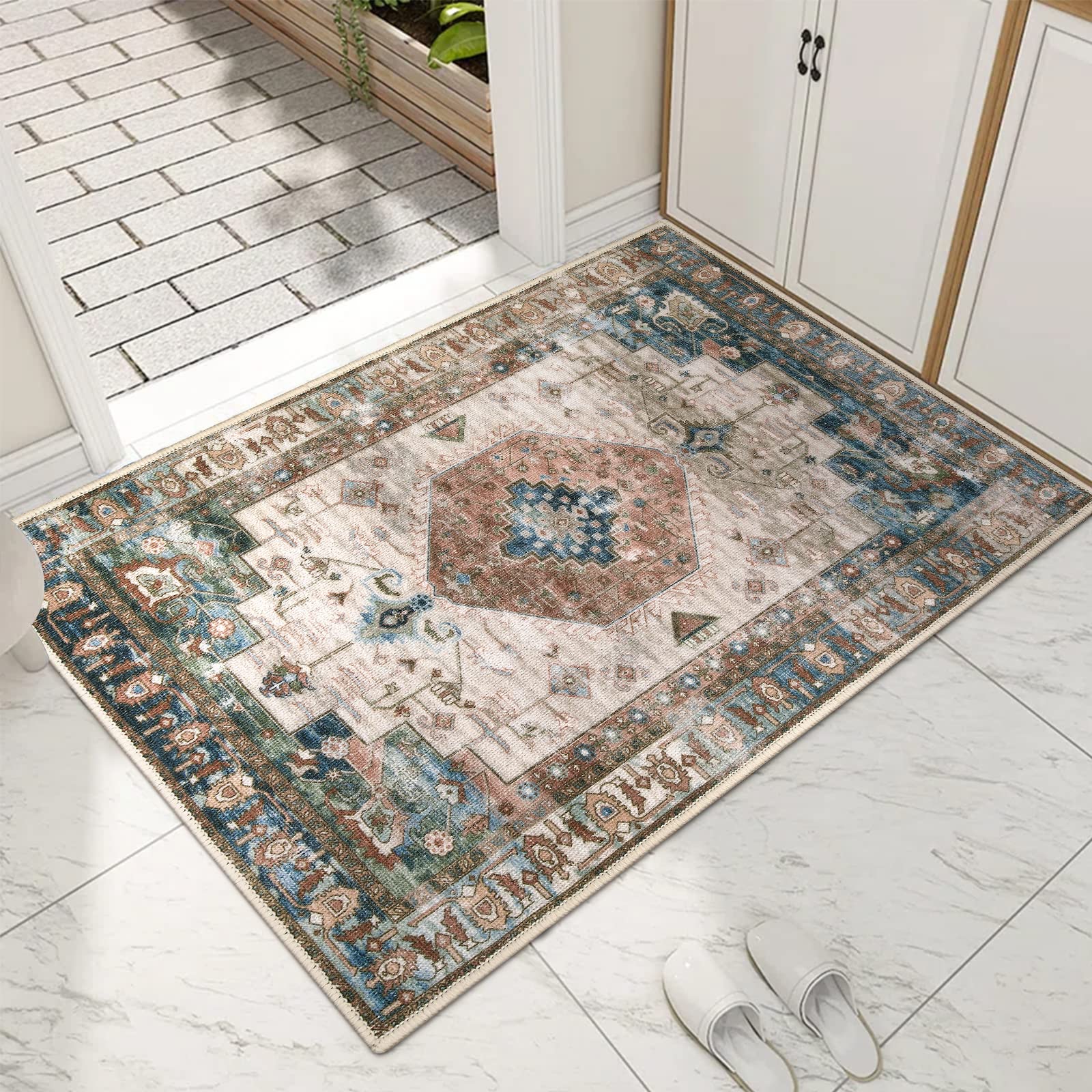 Retro Non-Slip Washable Indoor Door Mat - 32