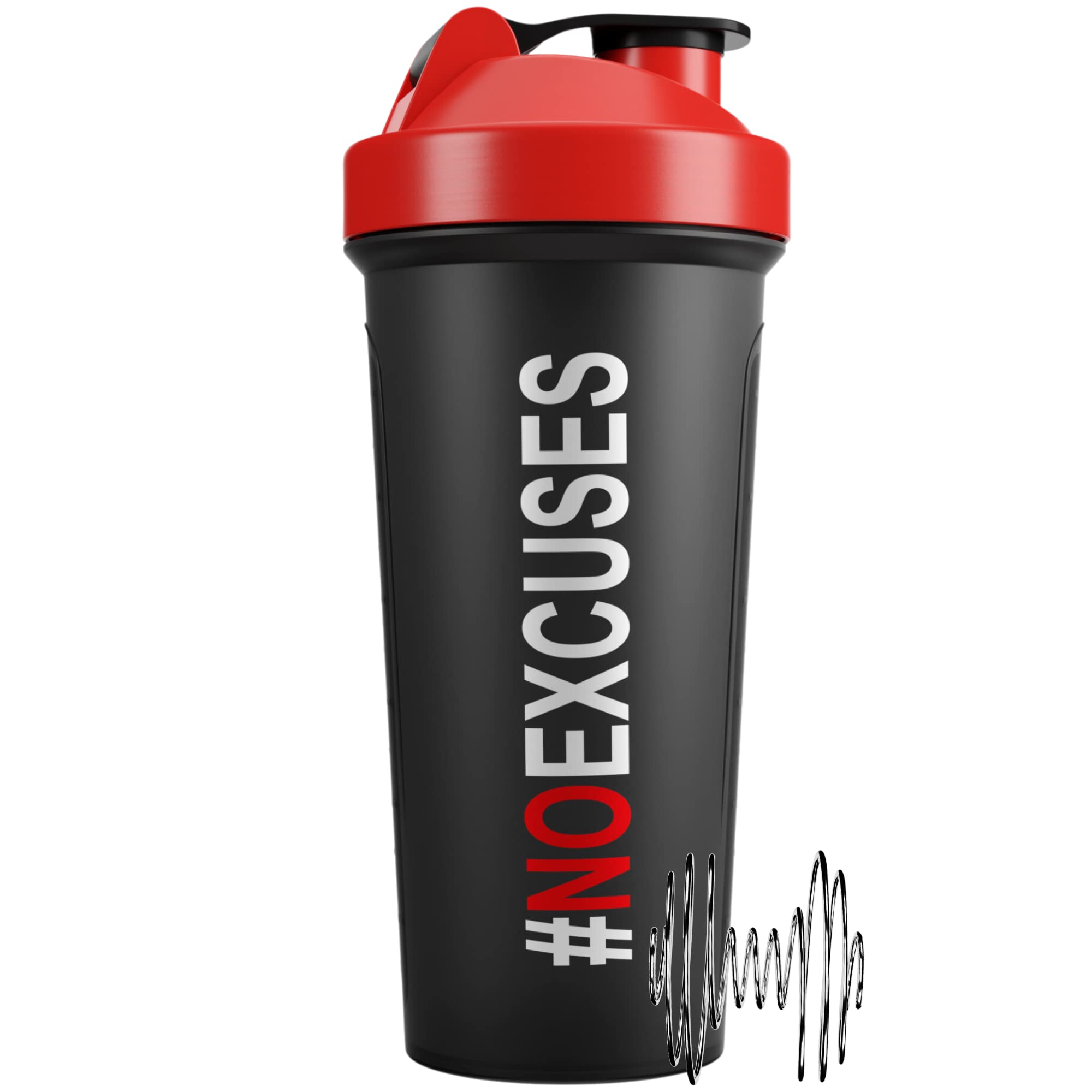 2 Pack Protein Shaker Bottles 24oz & 20oz - Leak Proof Mixing Cups for Protein Powder, Pre Workout & Smoothies - BPA Free, Dishwasher Safe - Perfect for Gym, Fitness & Post Workout Recovery