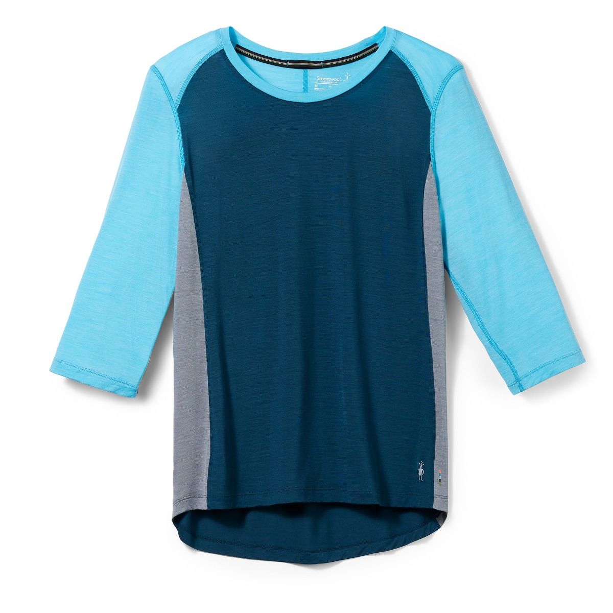 Smartwool 2022 Women's Merino Wool 3/4 Sleeve Bike Shirt - Breathable & Odor-Resistant Sport Tee for Mountain Biking, Hiking & Outdoor Activities