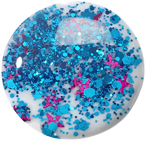 Bluesky Gel Nail Polish - Bust A Move SP17 Blue Glitter Nail Lacquer (10ml) | Long-Lasting UV LED Lamp Cured Gel Polish for Salon & Home Manicures | Perfect for Parties, Weddings & Special Occasions
