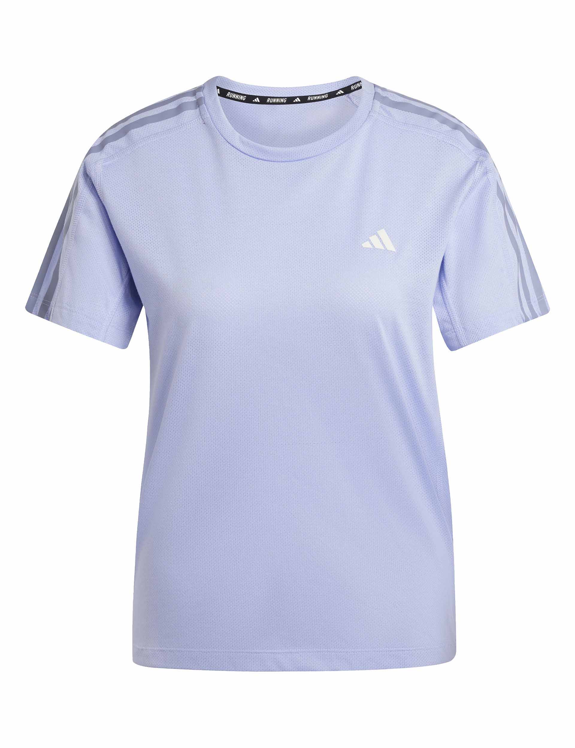 Own the Run 3 Stripes T-Shirt - Violet Tone Athletic Tee for Running, Gym & Casual Wear | Lightweight Breathable Performance Shirt