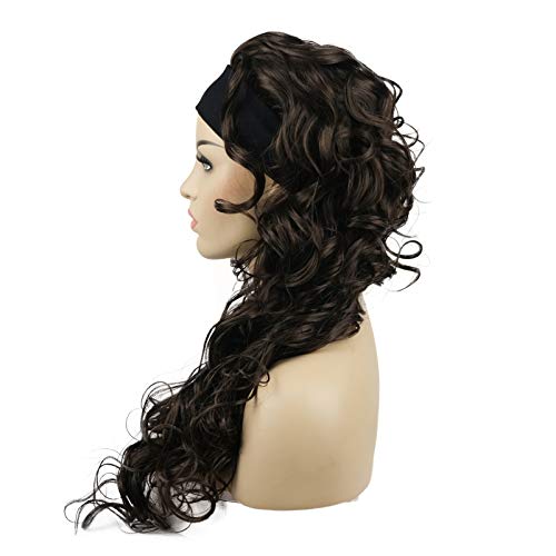 Extra Long Curly Headband Wig for Women - Soft & Natural Looking Synthetic Hair - Perfect for Cosplay, Costume Parties & Daily Fashion