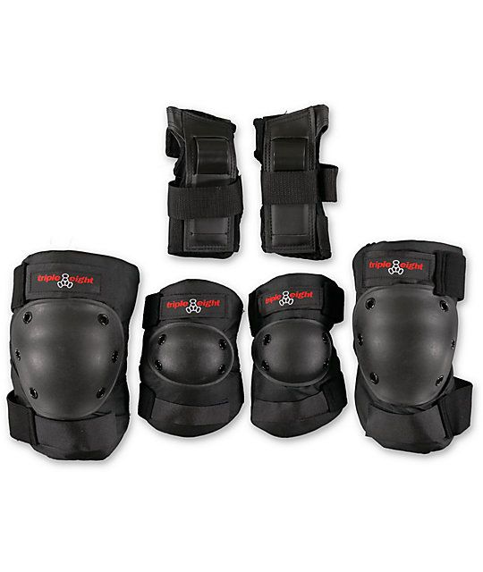 Triple 8 Junior Tri Pack Saver Series - 3-Pack Kids Knee Pads, Elbow Pads & Wrist Guards Set for Skateboarding, Roller Skating & Scooter Riding - Protective Gear for Safe Outdoor Sports & Play