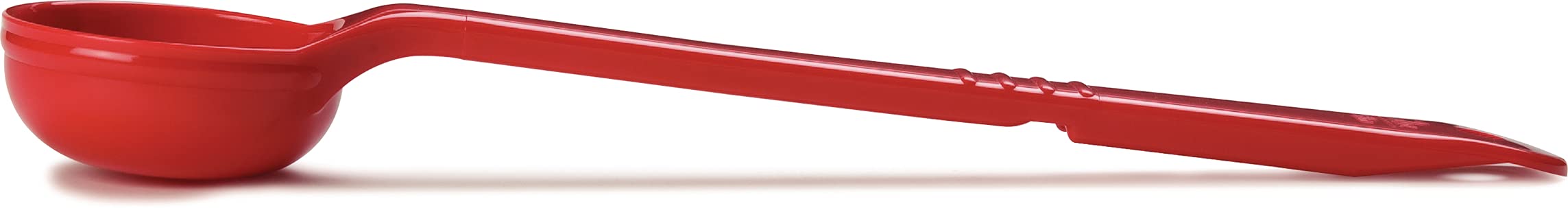 Carlisle FoodService 2oz Long Handle Plastic Measuring Spoon - Pack of 12 (Red) | Perfect for Baking, Cooking & Food Prep in Restaurants, Cafes & Home Kitchens
