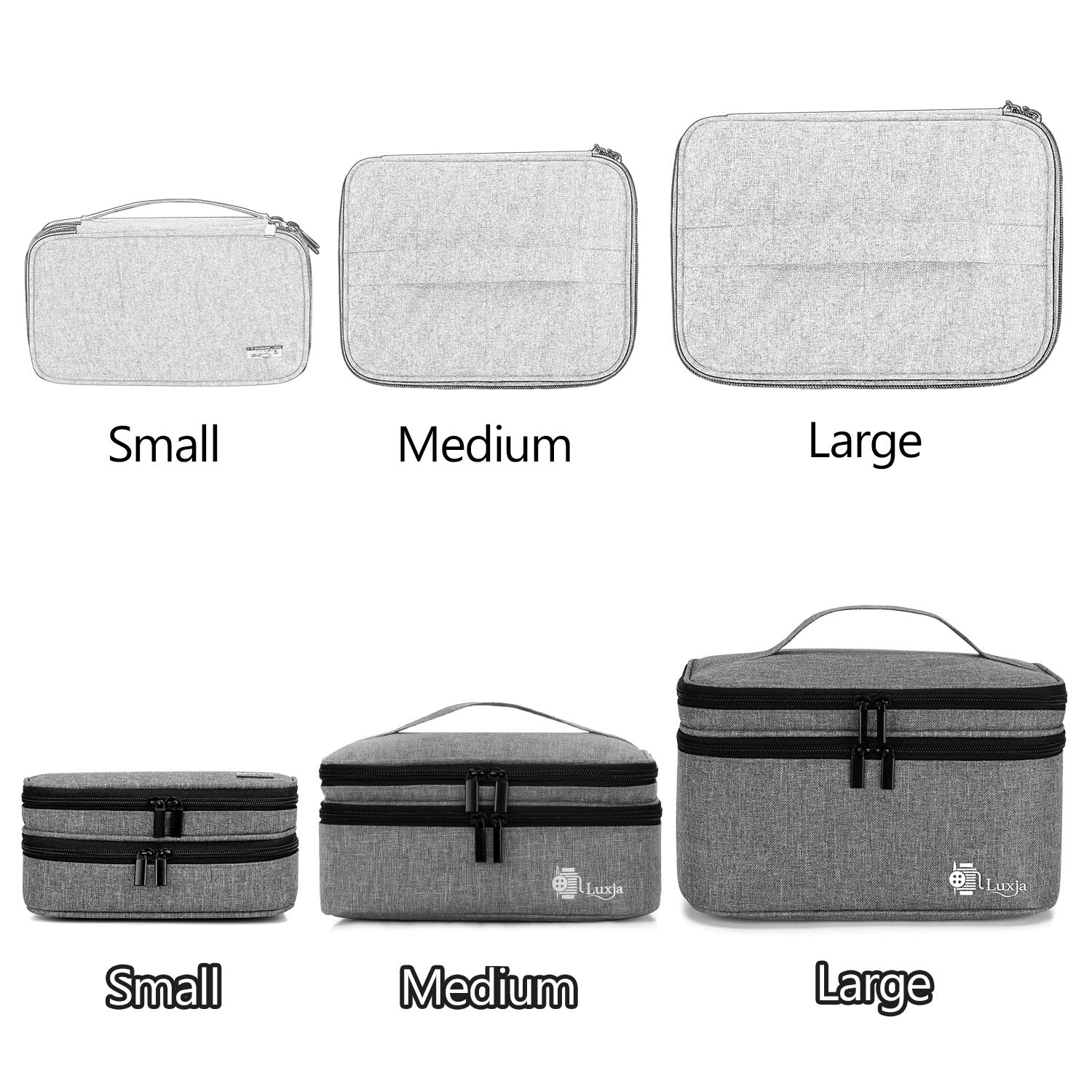 Luxja 2-Layer Sewing Organizer Bag - Storage for Needles, Thread & Sewing Kit Accessories - Perfect for Home, Travel & Craft Projects