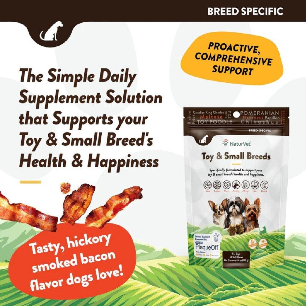 Premium Small Breed Dog Supplement - Essential Vitamins & Minerals for Toy & Mini Dogs - Supports Joint Health, Digestion & Coat Shine - Ideal for Chihuahuas, Pomeranians & Yorkies