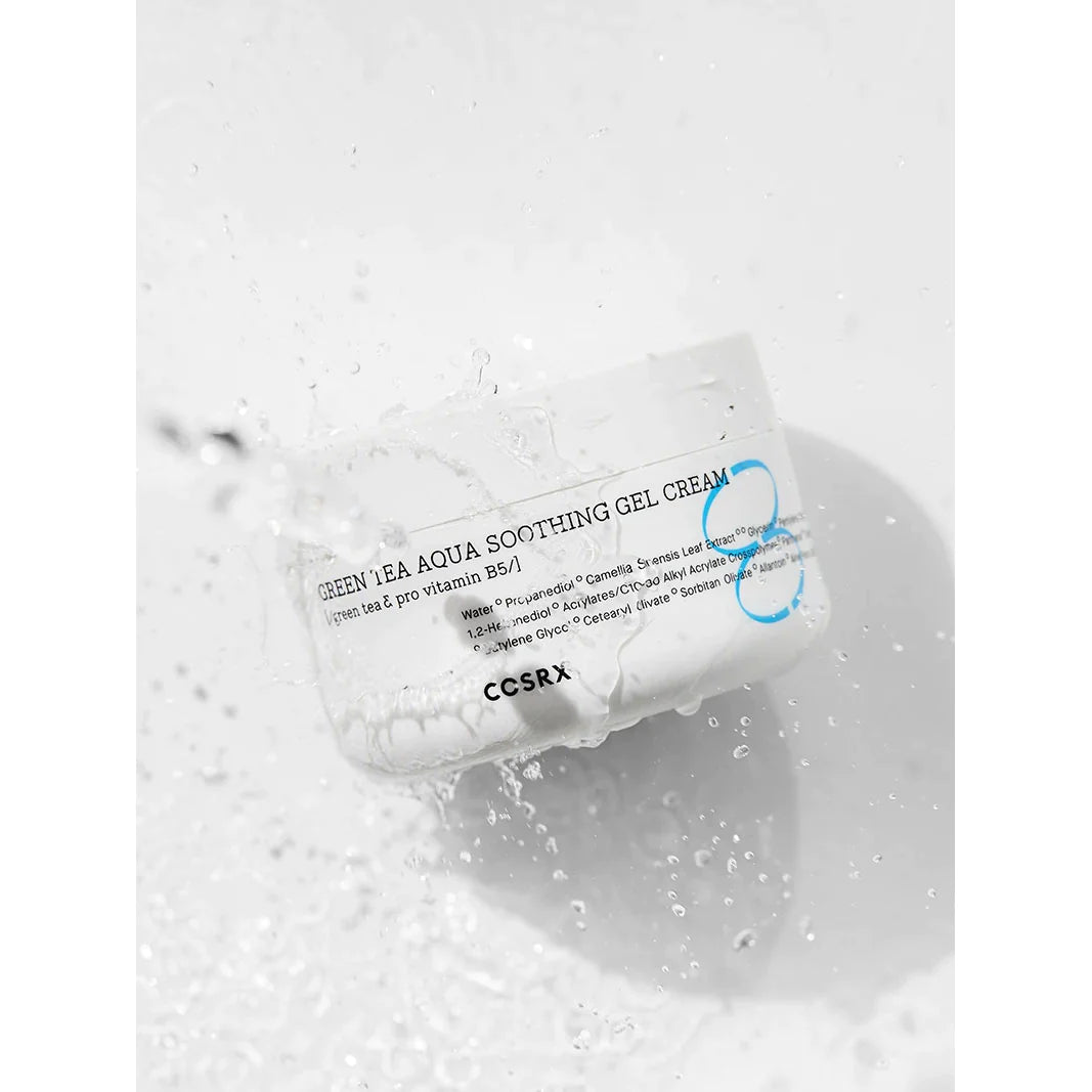 COSRX Hydrium Green Tea Aqua Soothing Gel Cream 50ml - Hydrating Face Moisturizer for Dry & Sensitive Skin | Daily Skincare Routine, Post-Sun Care & Makeup Base