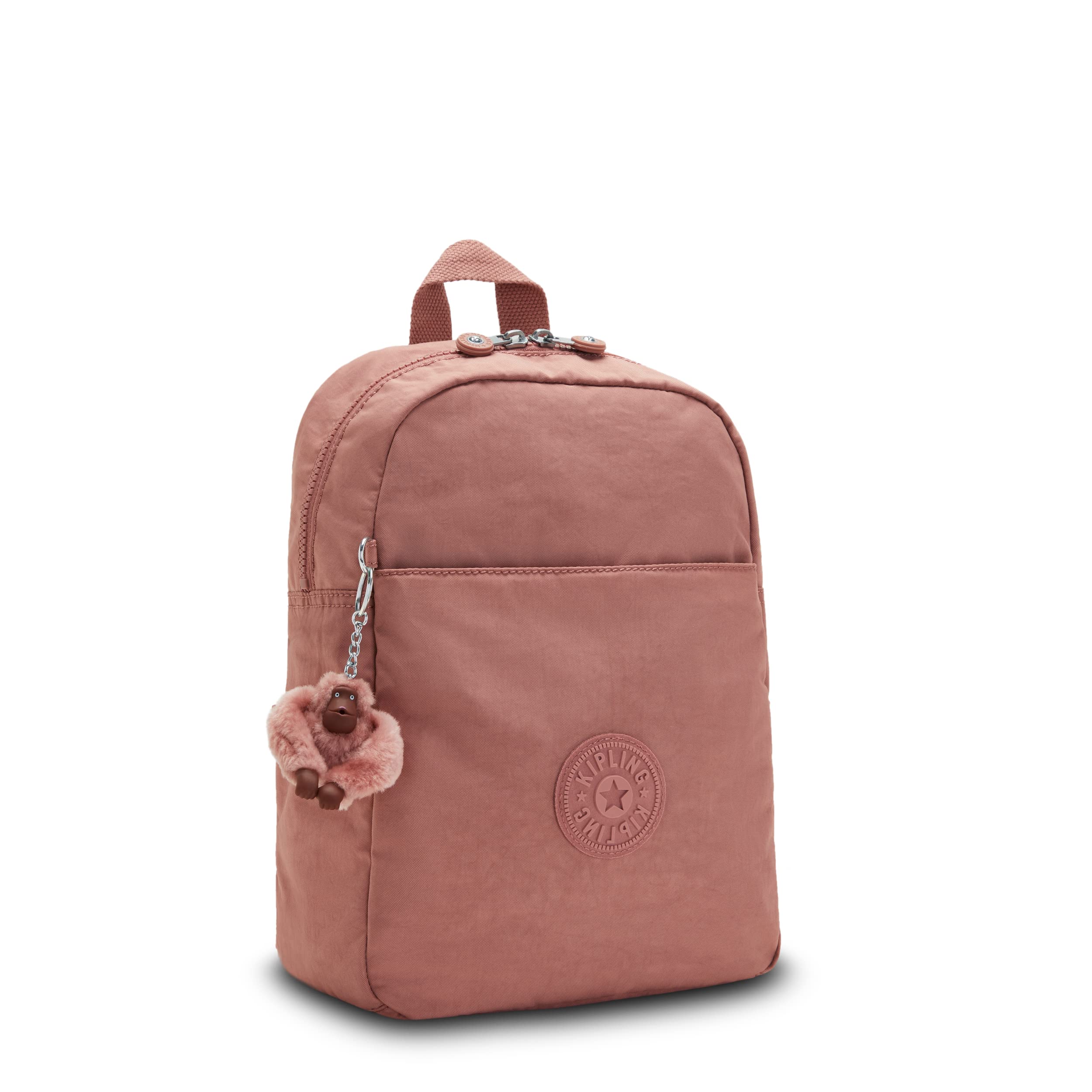 Kipling Women's Ferris Backpack - Adjustable Padded Shoulder Straps, Built-in Accessories Organizer, Durable Nylon Travel Bag with Iconic Monkey Keychain - Perfect for Work, School & Travel