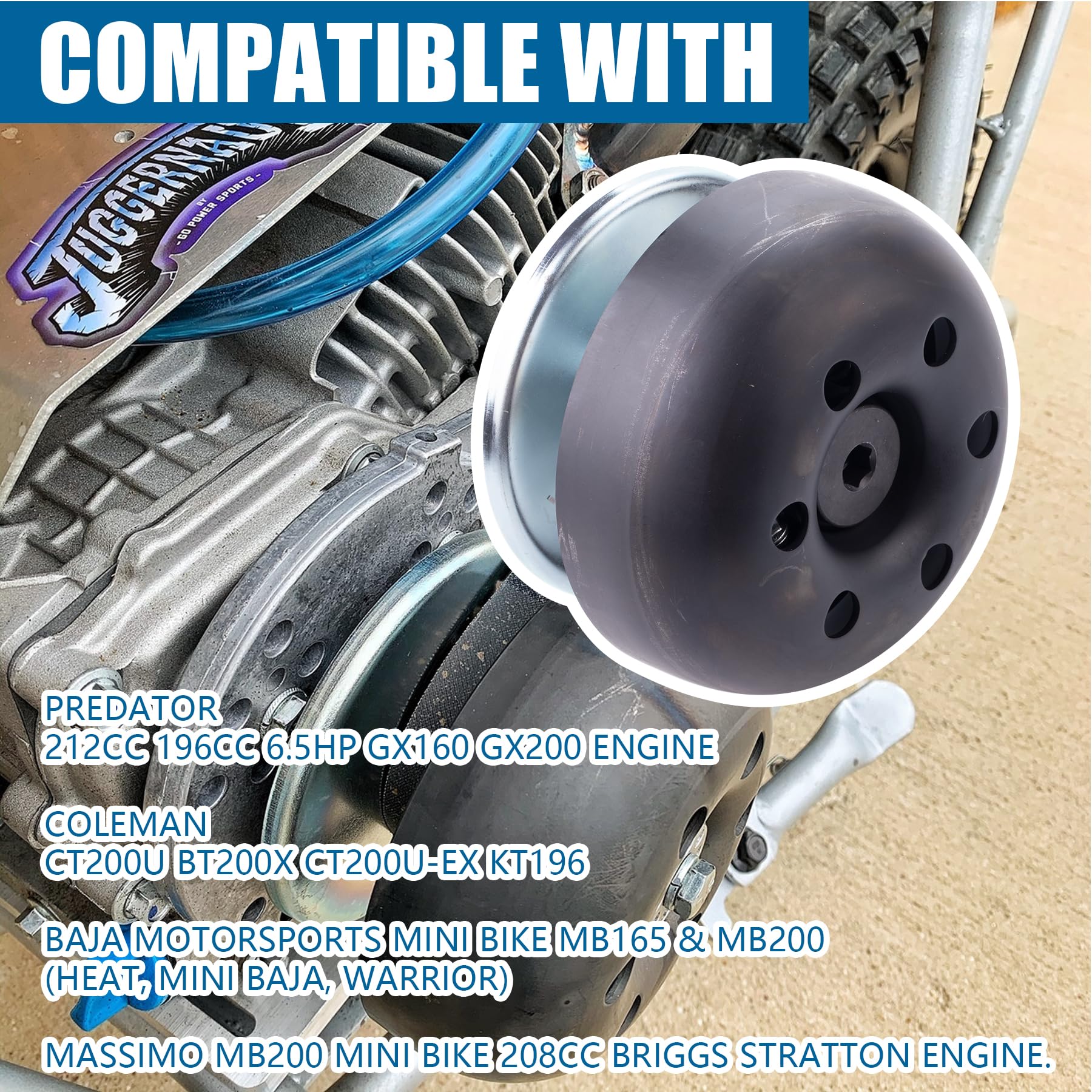 30 Series Torque Converter Driver Clutch with Mounting Screws for 196cc/212cc/225cc Engines (3/4