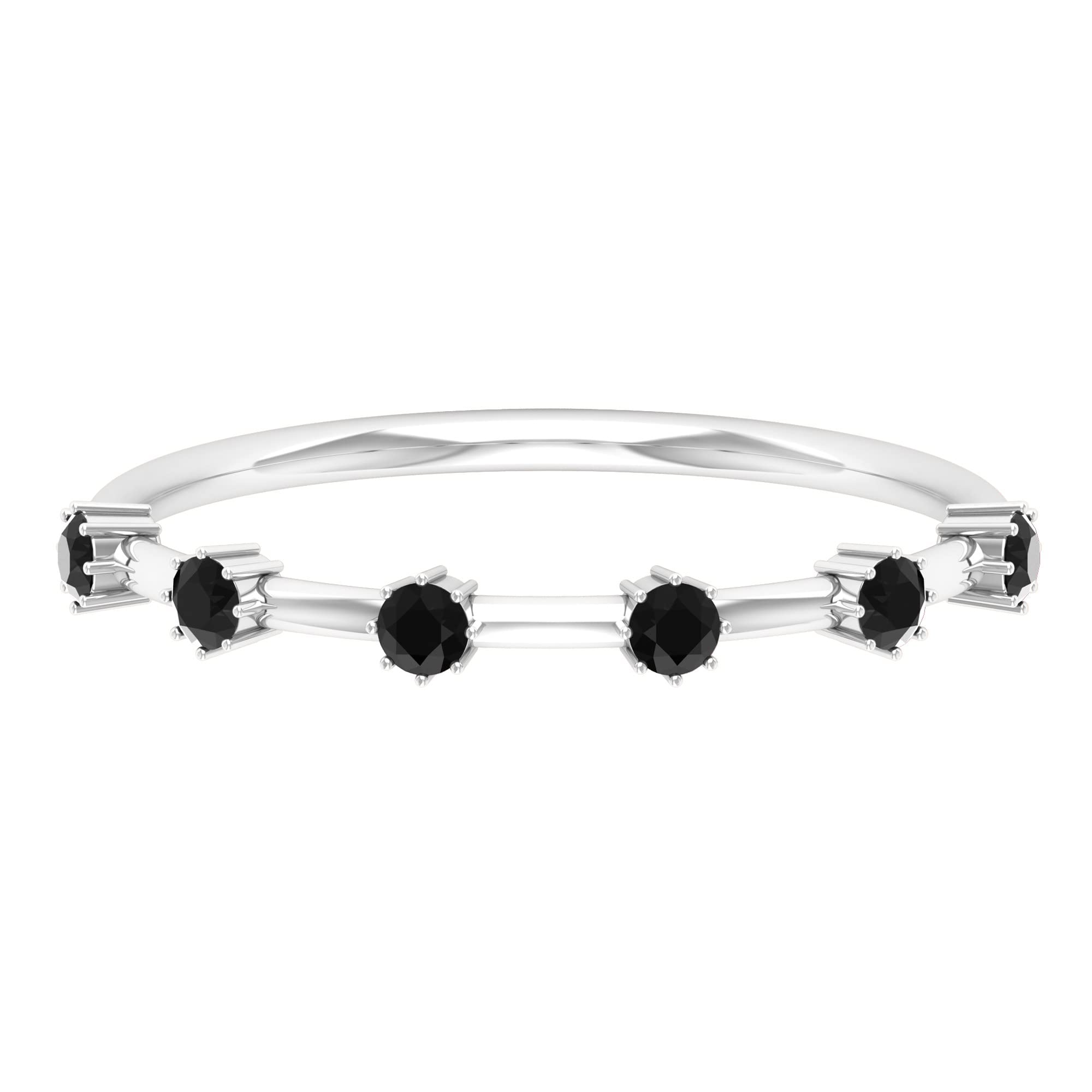 14K Solid Gold Black Onyx Minimalist Ring for Women | Real Black Onyx Designer Contemporary Jewelry | Perfect for Everyday Wear, Special Occasions & Gift Giving
