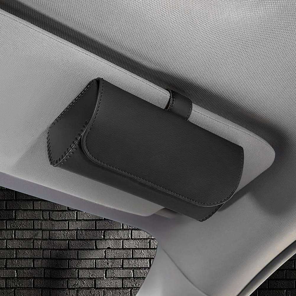KDABJD Heat-Resistant Car Sunglass Holder & Storage Box - Scratch-Resistant Glasses Case for Car Organization & Decoration - Perfect for Road Trips, Daily Commutes & Outdoor Adventures