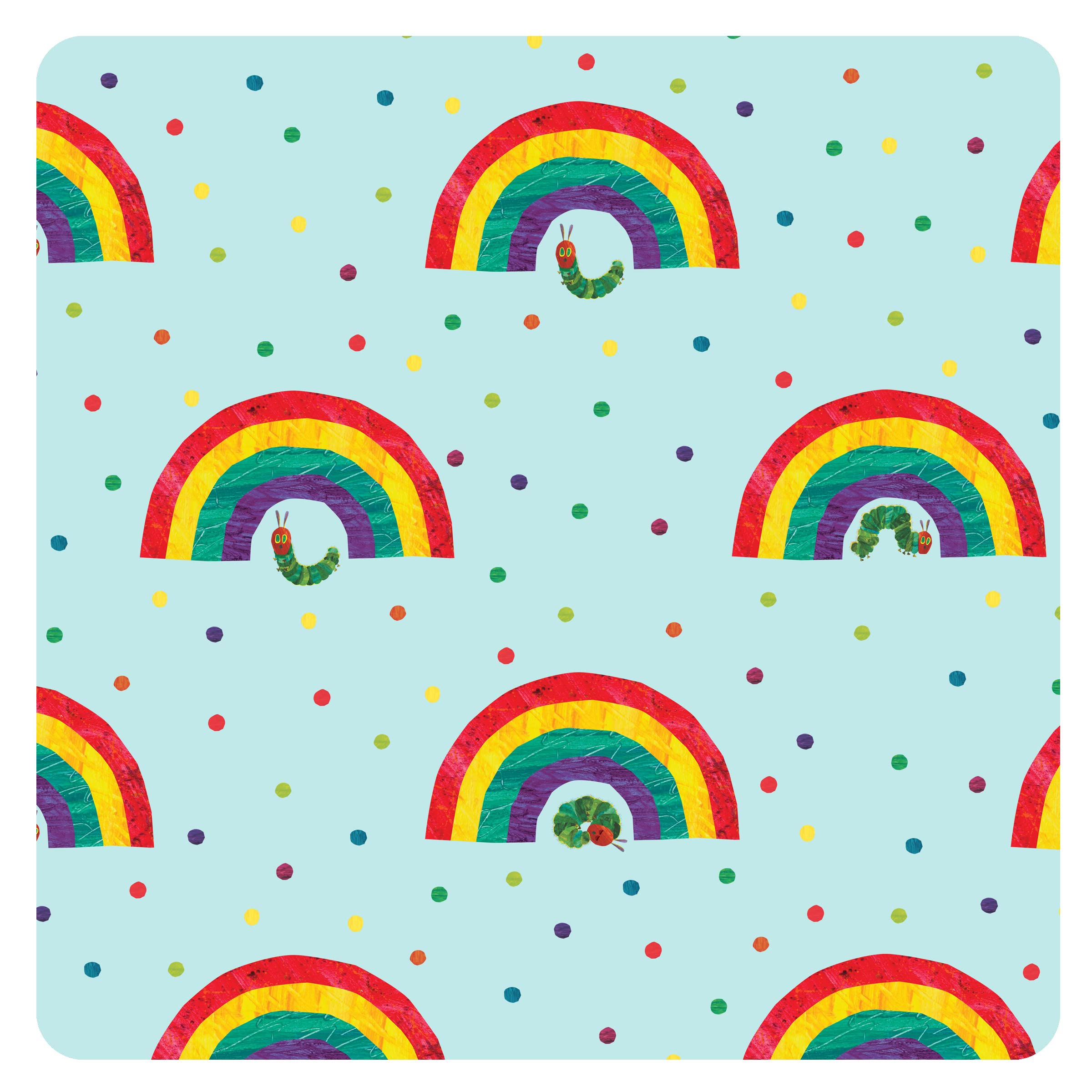 BapronBaby Eric Carle Rainbow Caterpillar Wet Dry Bag - Waterproof Reusable Storage with 2 Zipper Pockets for Diapers, Swimsuits, Snacks & Baby Essentials - 11